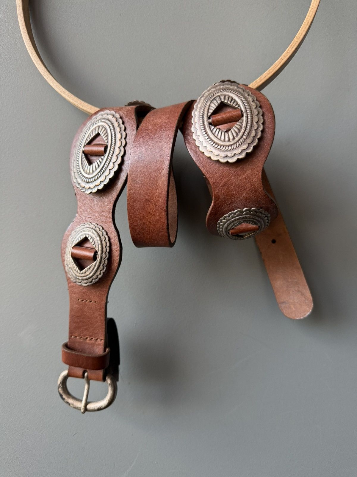 Massimo Dutti Massimo Dutti Boho Western Leather Belt Size ONE SIZE - 1 Thumbnail
