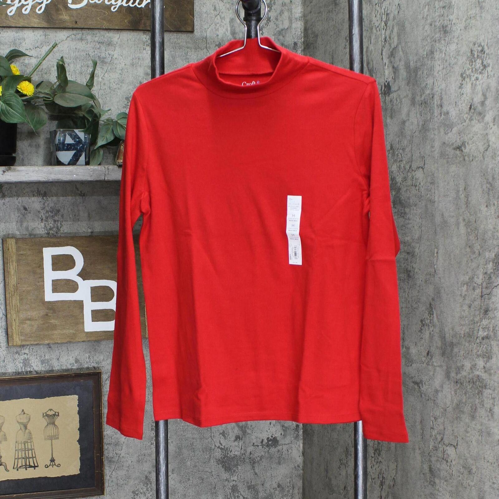 Croft & Barrow NWT Croft & Barrow Long-Sleeve Mockneck Top Cherry Red M Size M / US 6-8 / IT 42-44 - 1 Thumbnail