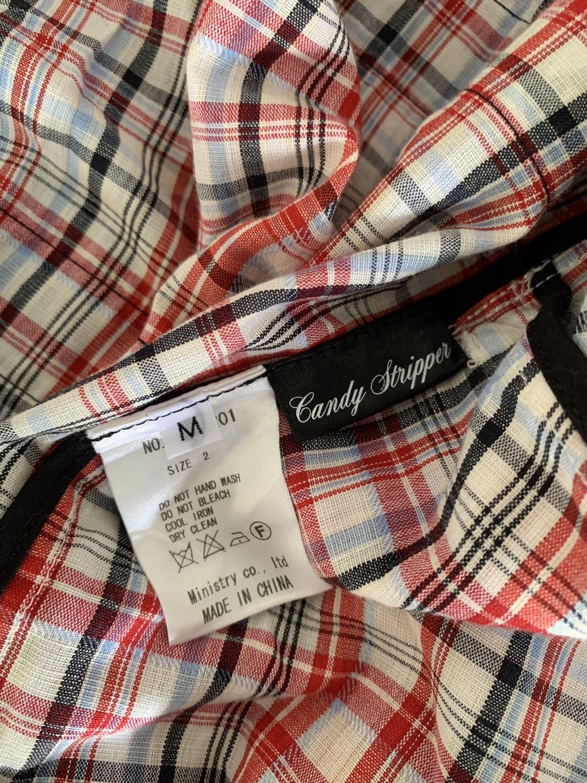 If Six Was Nine Vintage Candy Stripper “Candy” Stripes Plaid Punk jacket Size US M / EU 48-50 / 2 - 5 Thumbnail