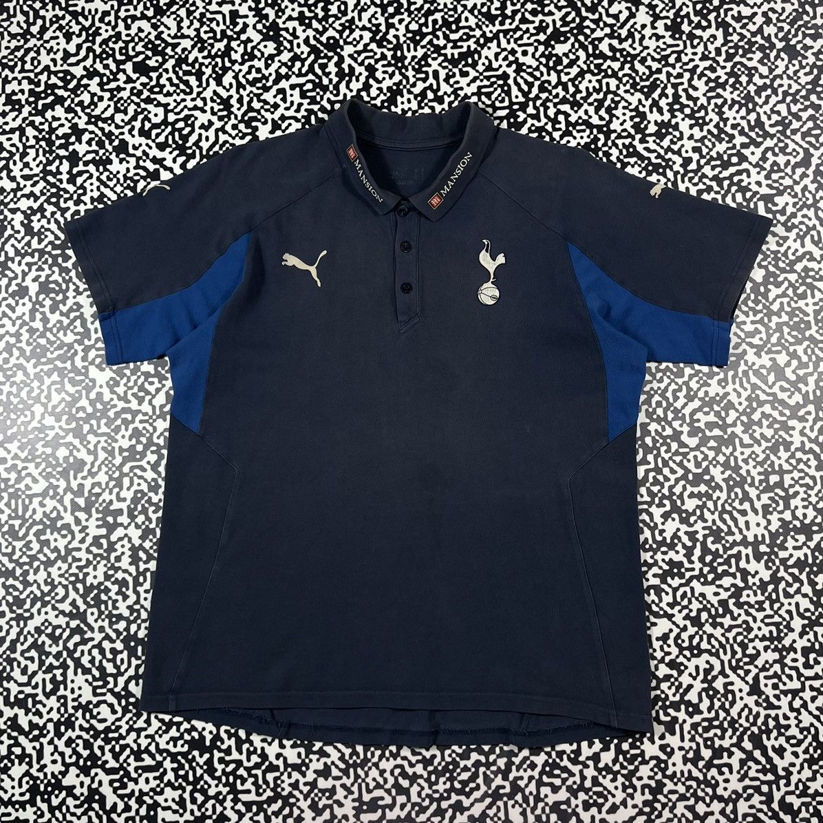 Puma Vintage Y2K Tottenham Soccer Football Faded Polo T-shirt Size US XL / EU 56 / 4 - 1 Thumbnail