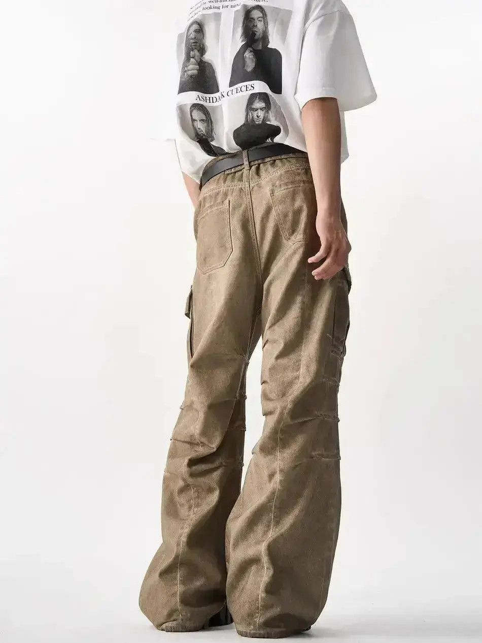 Japanese Brand Retro pleated patchwork jeans Size US 32 / EU 48 - 5 Thumbnail