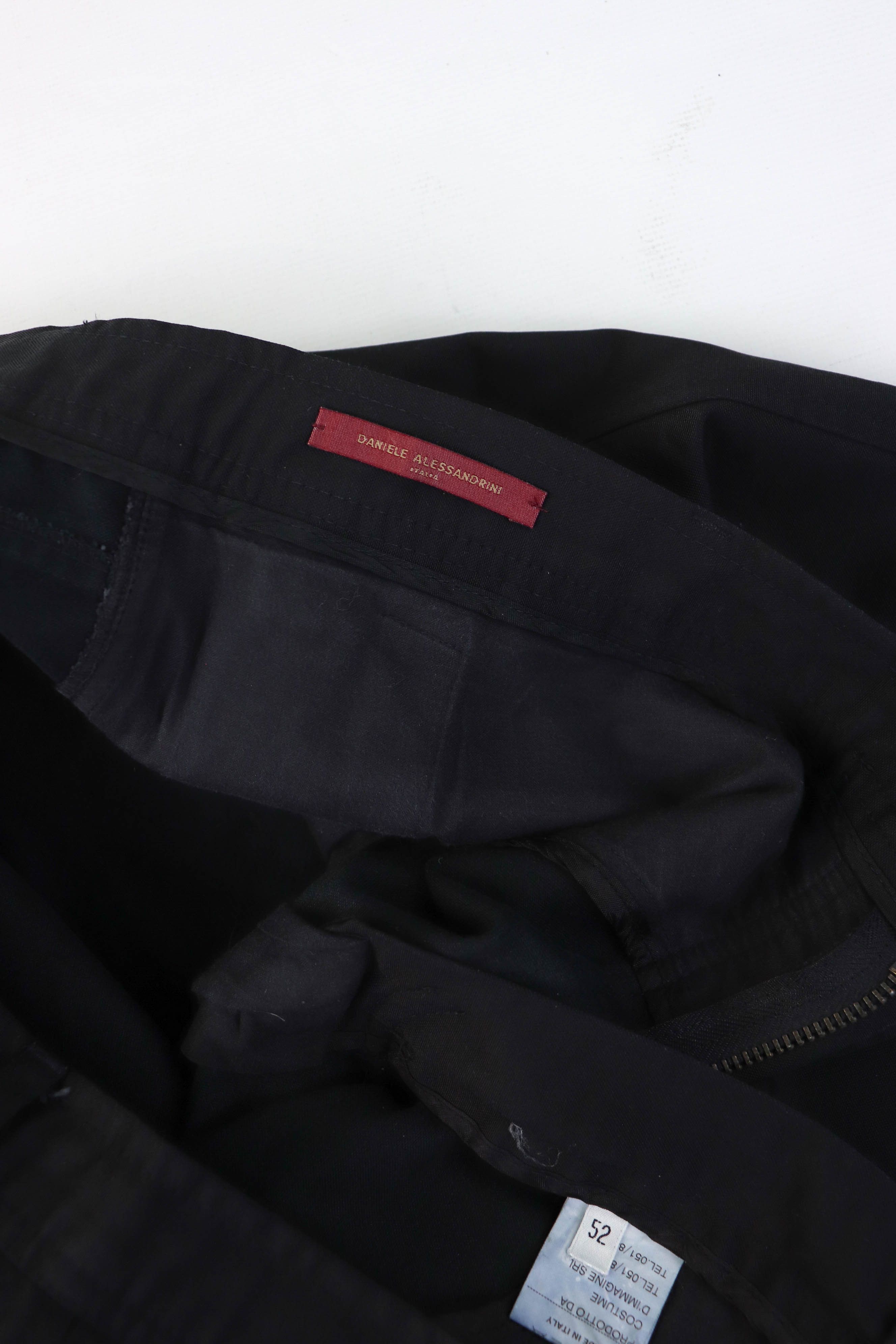 Vintage Daniele Alessandrini Italia Black Cotton/Wool Pants