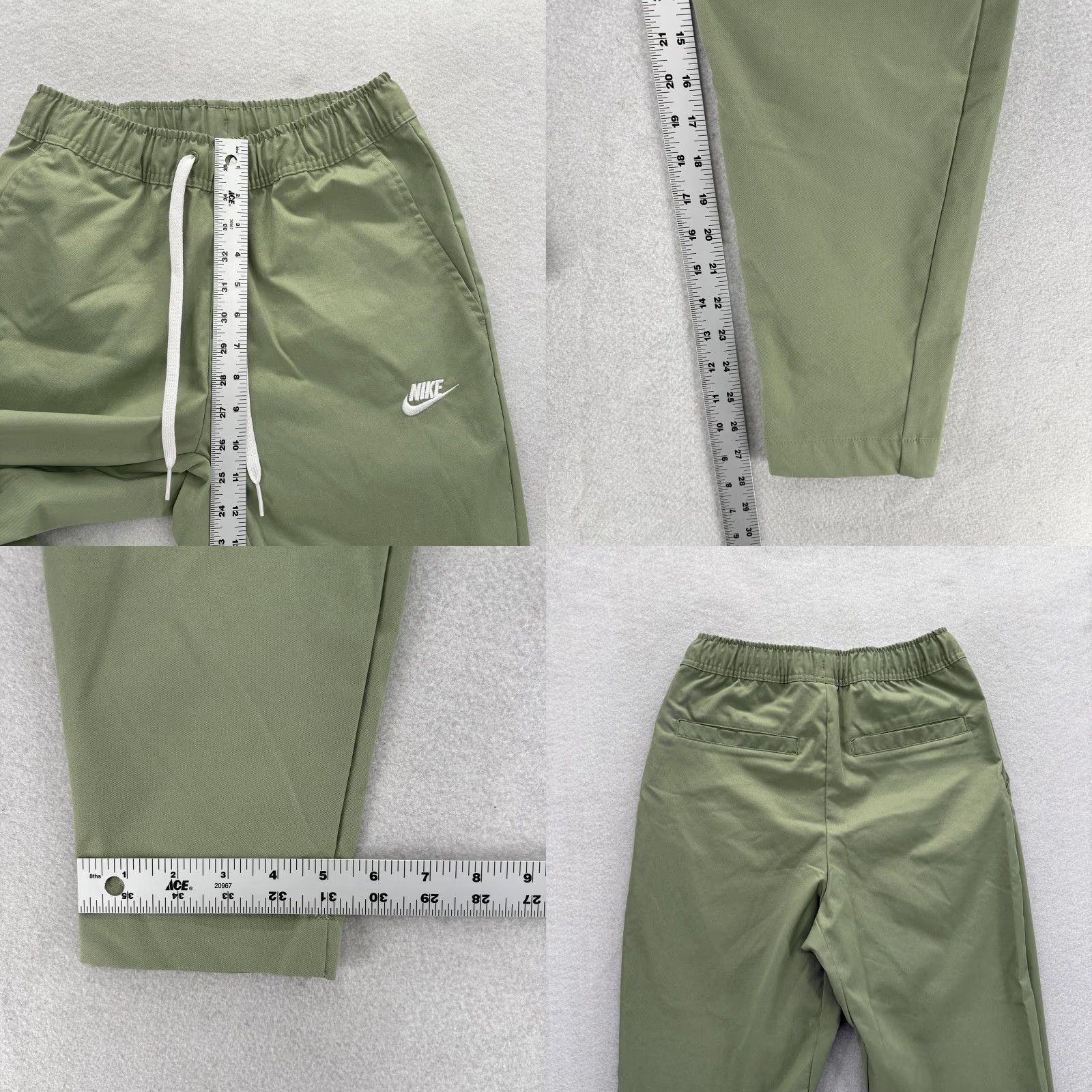 Nike Nike Pants Mens Small Green Woven Joggers Lightweight Gym Training Size US 29 - 8 Thumbnail