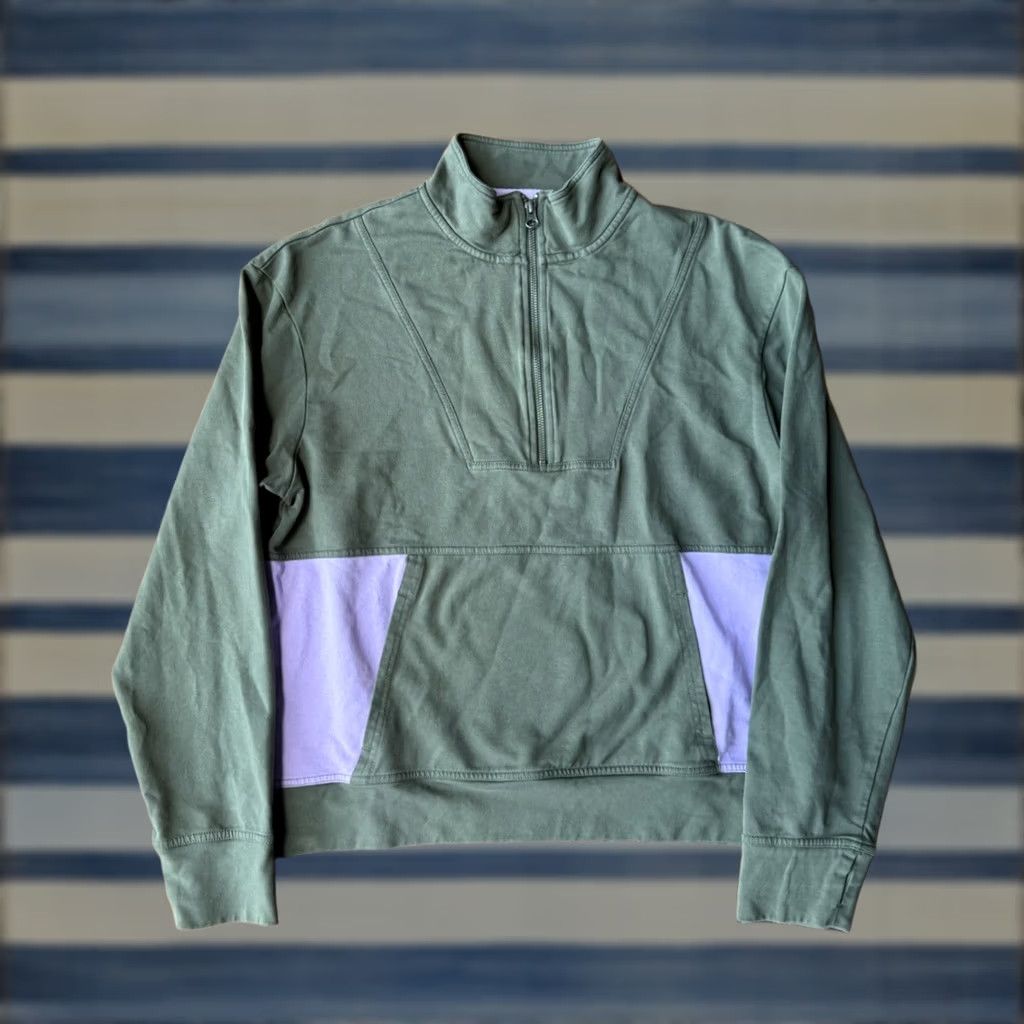 Vintage Pact Grape Leaf Orchid Lightweight Quarter Zip Jacket Women’s Medium Pullover Size M / US 6-8 / IT 42-44 - 1 Thumbnail