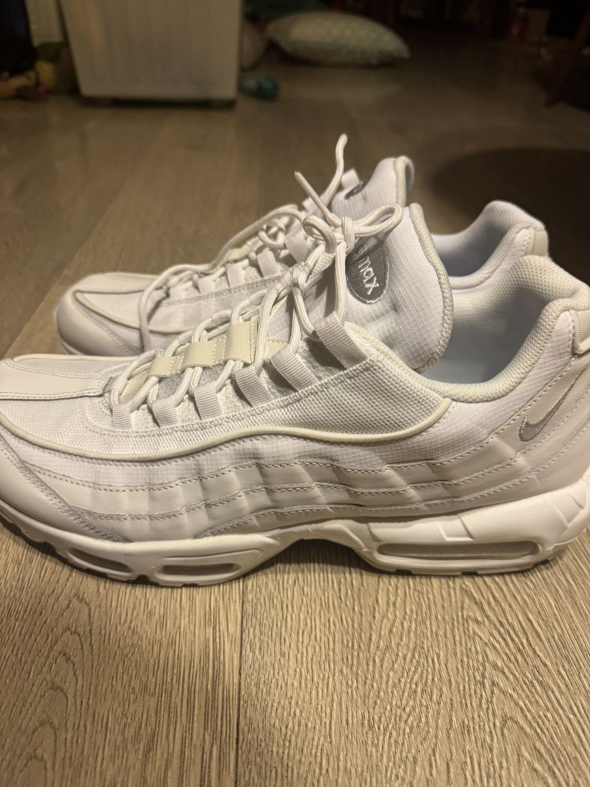 Nike Pure white air max 95 Size US 15 / EU 48 - 1 Thumbnail
