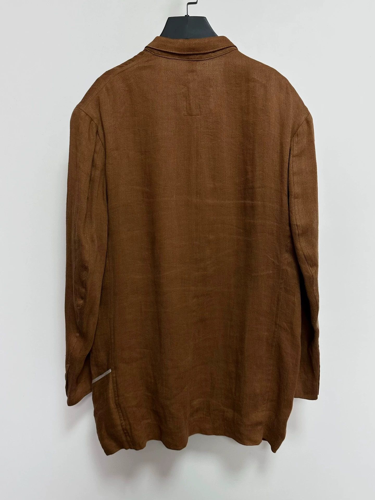 Yohji Yamamoto Yohji Yamamoto 92ss Linen Asymmetric Jacket Pour Homme Size US S / EU 44-46 / 1 - 2 Thumbnail