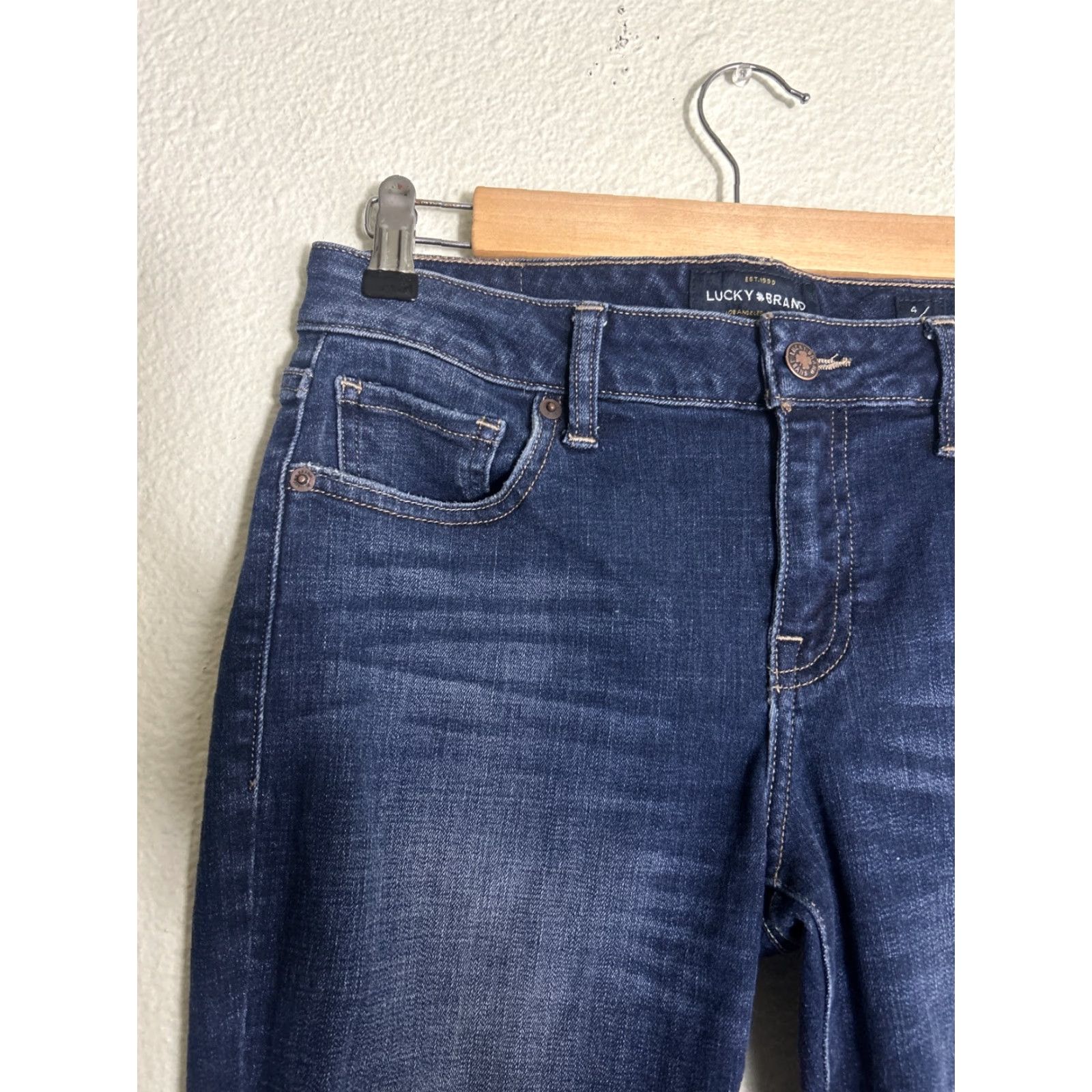 Lucky Brand Lucky Brand Lolita Skinny Jeans Dark Wash Womens Size 4 29x30 Pants Skinny Jeans Women Color Blue 90s Style Size 27" / US 4 / IT 40 - 4 Thumbnail