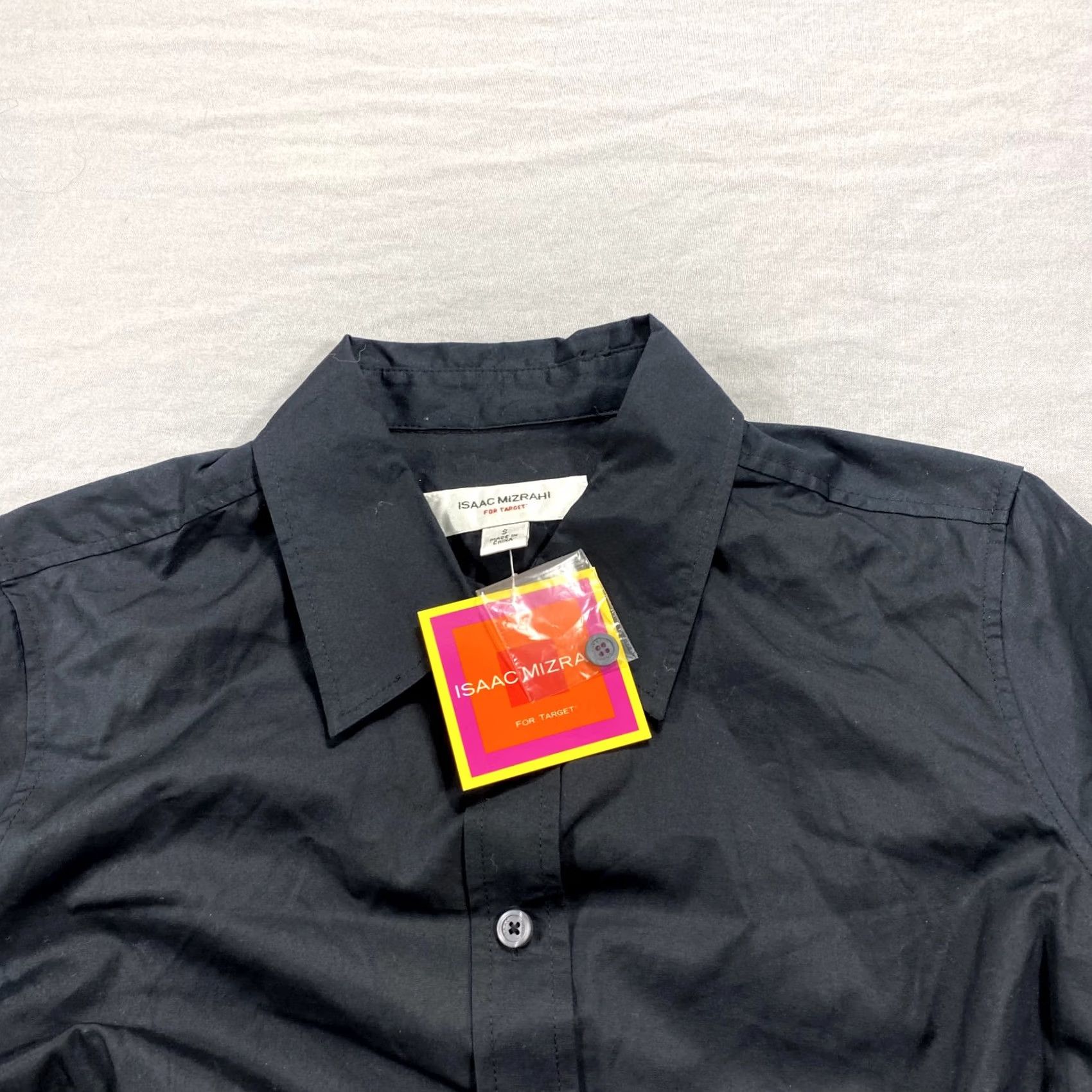Isaac Mizrahi Nike Isaac Mizrahi Shirt Womens Small Black Button Up Back Straps Blouse Top Size S / US 4 / IT 40 - 3 Thumbnail