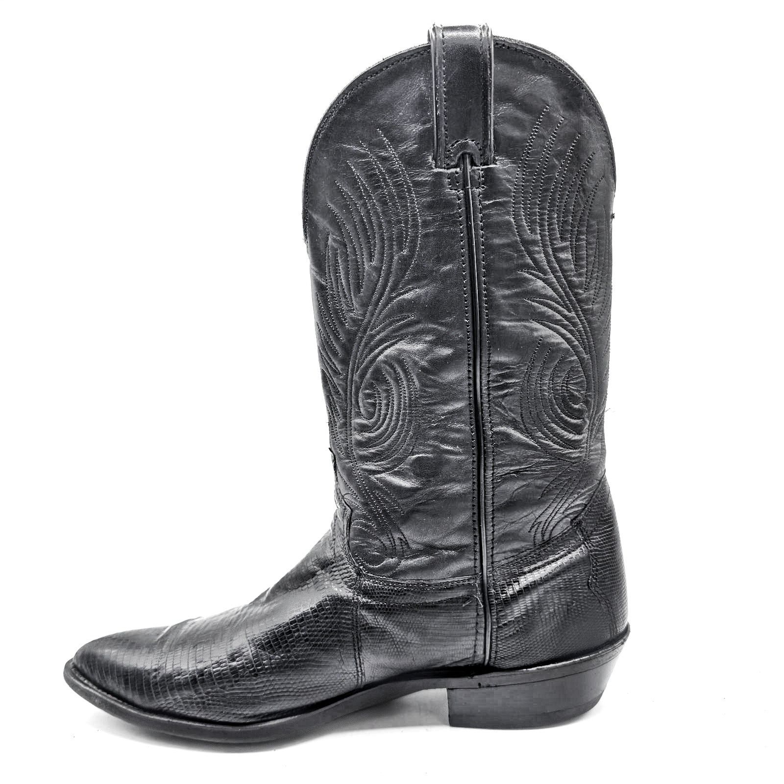Vintage VINTAGE Black Leather Western Boots Men's 10.5 / Classic Size US 10.5 / EU 43-44 - 1 Thumbnail