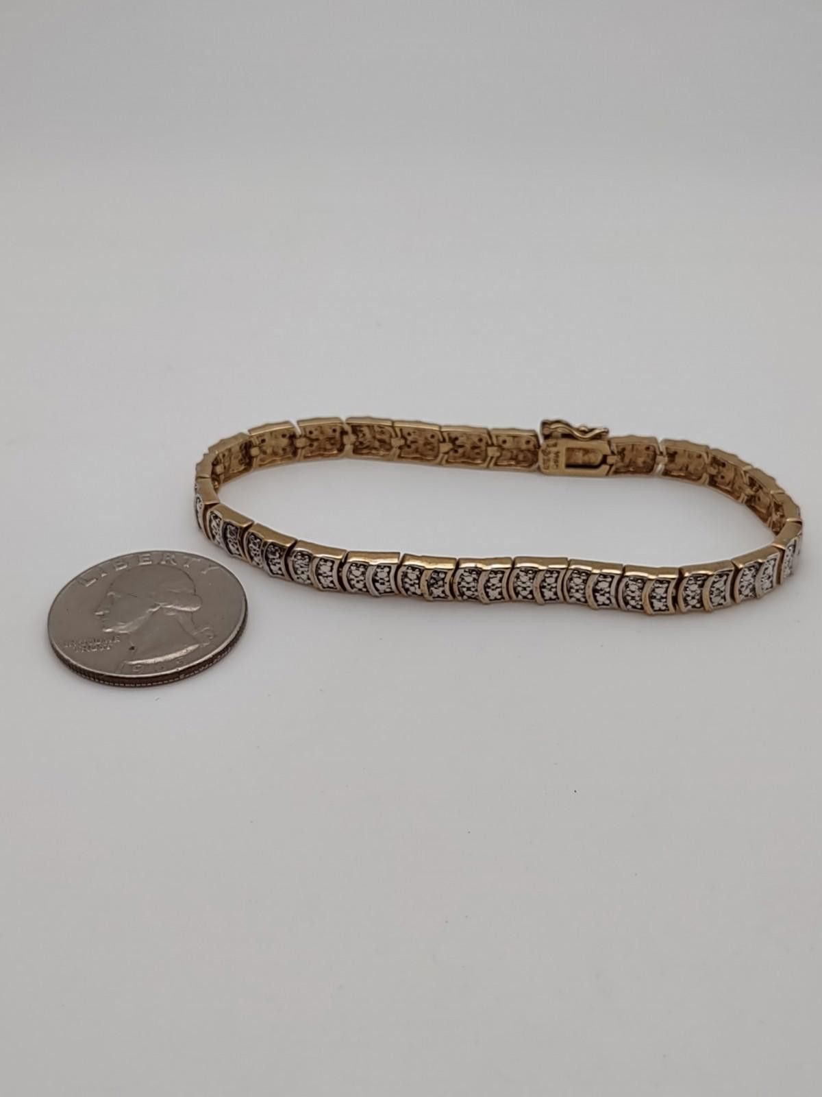 The Unbranded Brand Sterling Silver CZ Tennis Bracelet 15.1g Size ONE SIZE - 3 Thumbnail