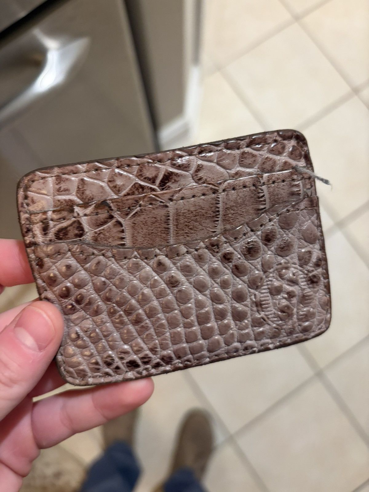 Genuine Leather Alligator Wallet Size ONE SIZE - 3 Thumbnail