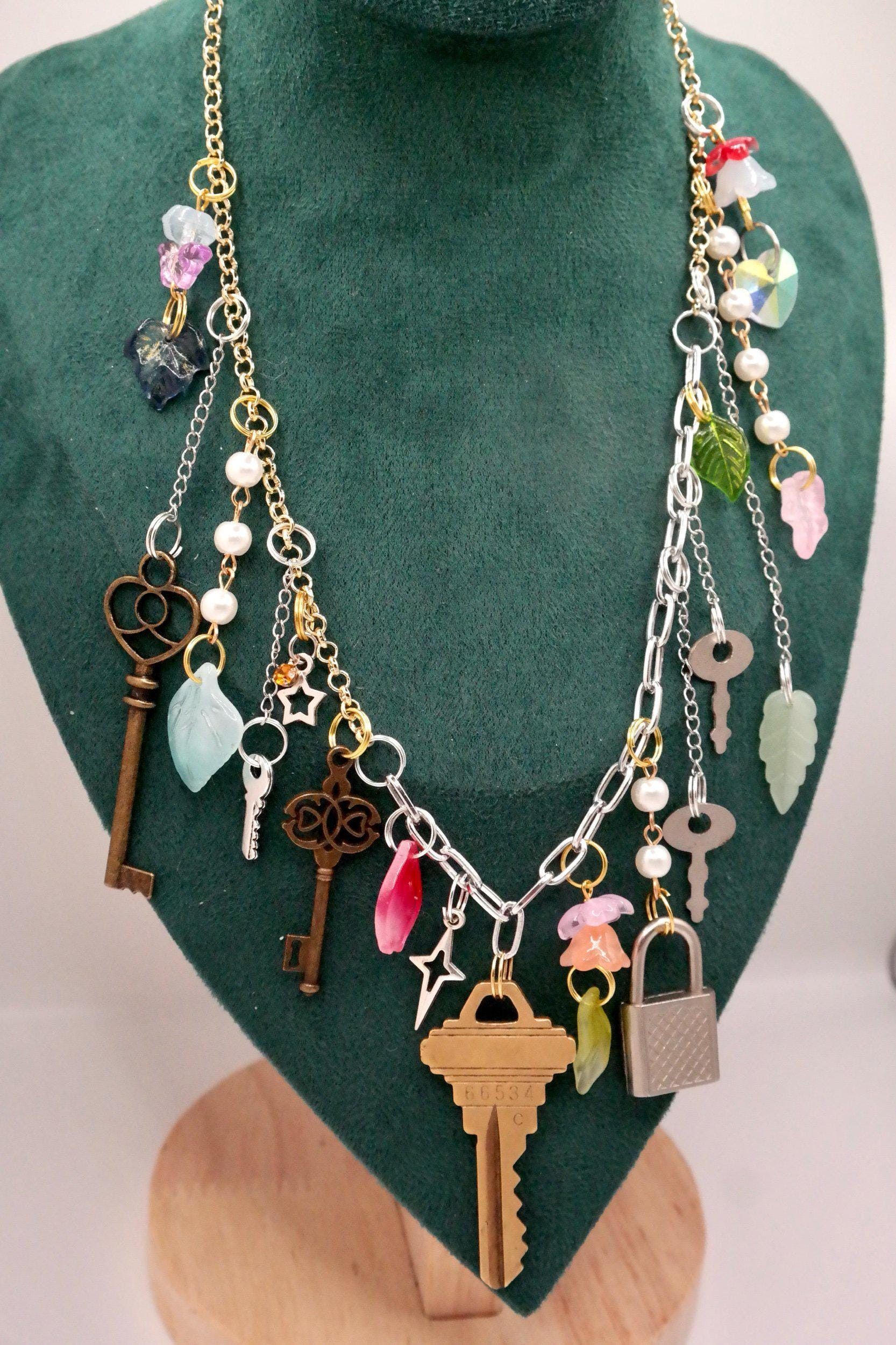 Handmade Keys & Leaves Fairy Necklace Size ONE SIZE - 2 Thumbnail