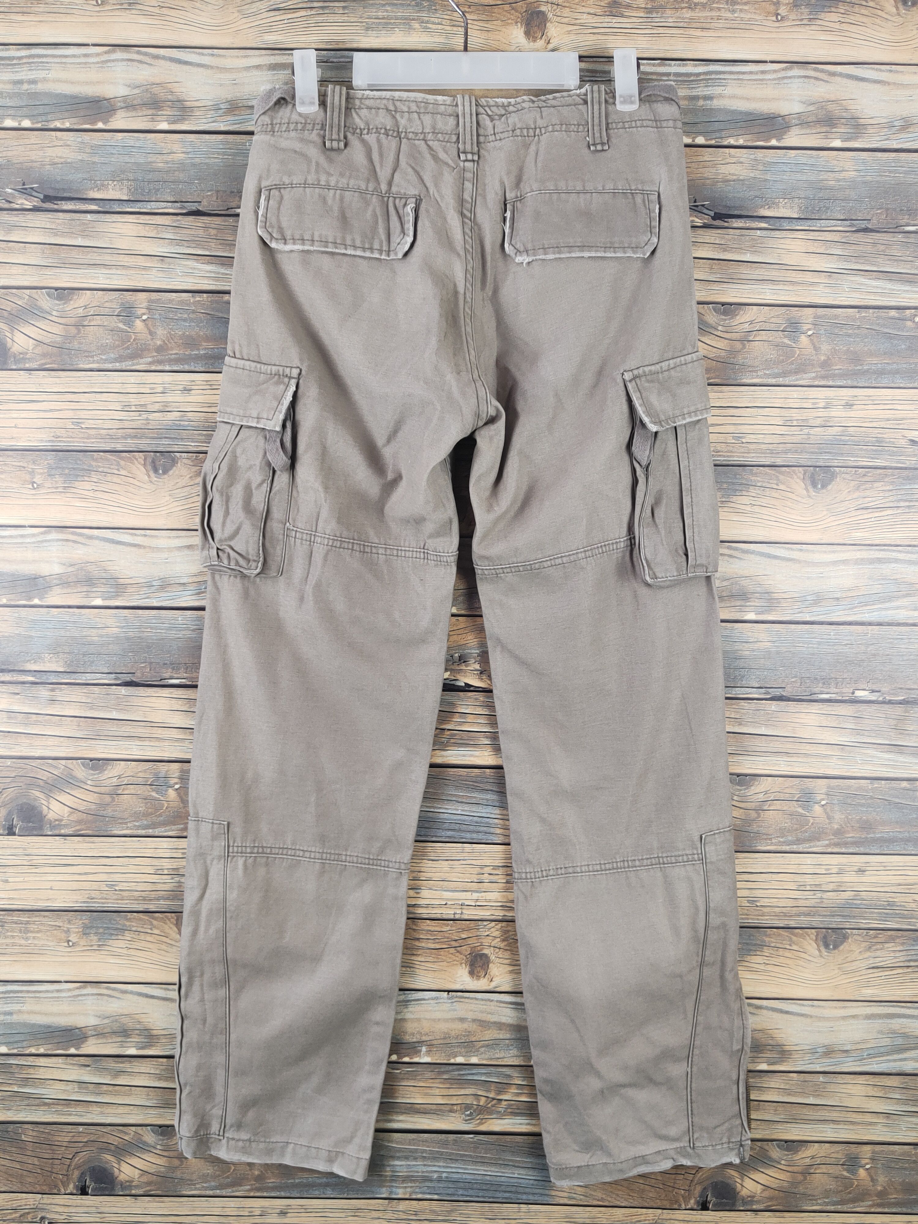 Japanese Brand DL Jungle Storm Olive Faded Multipocket Cargo Pants #450 Size US 30 / EU 46 - 7 Thumbnail