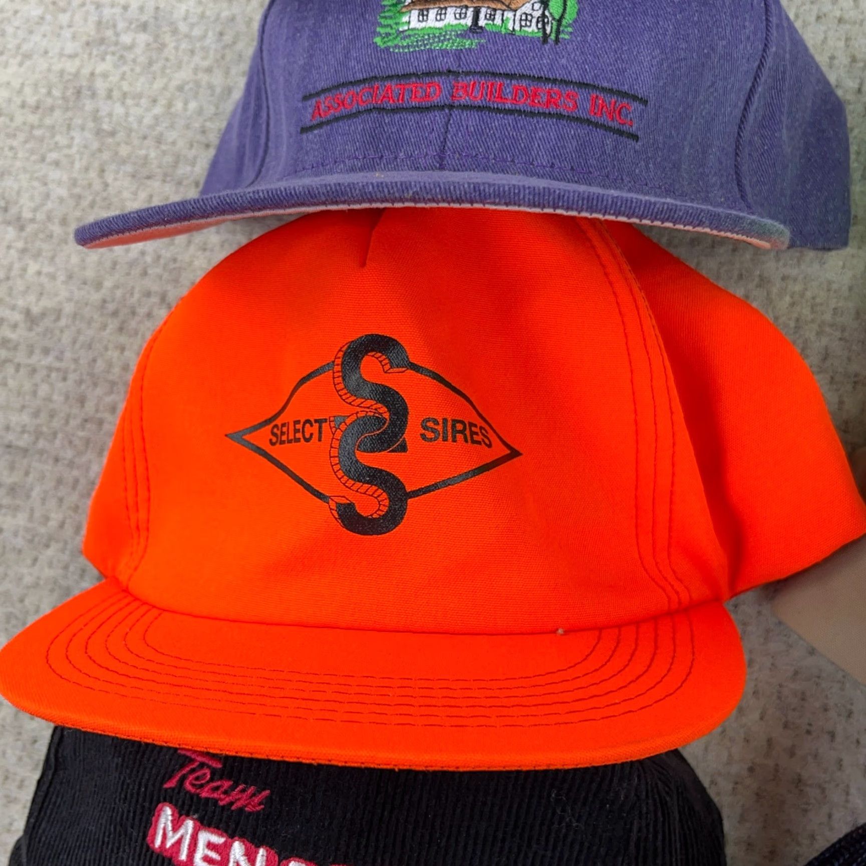 Logo 7 Vintage Trucker Hat Lot Snapback Cap 80s 90s USA Advertising Logo Rope M12 Size ONE SIZE - 3 Thumbnail