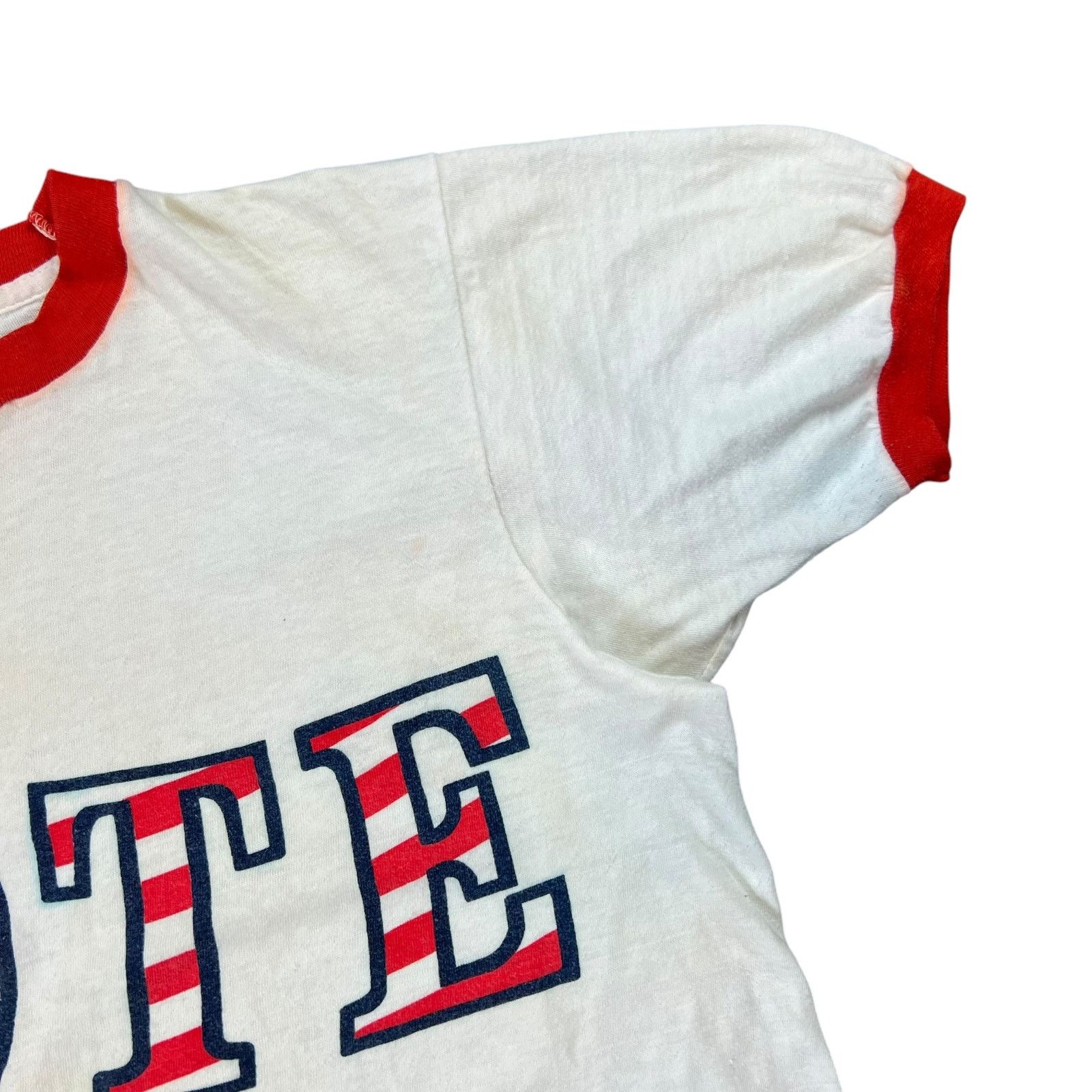 Vintage Vintage 1970s VOTE ringer tee (M) Size US M / EU 48-50 / 2 - 5 Thumbnail