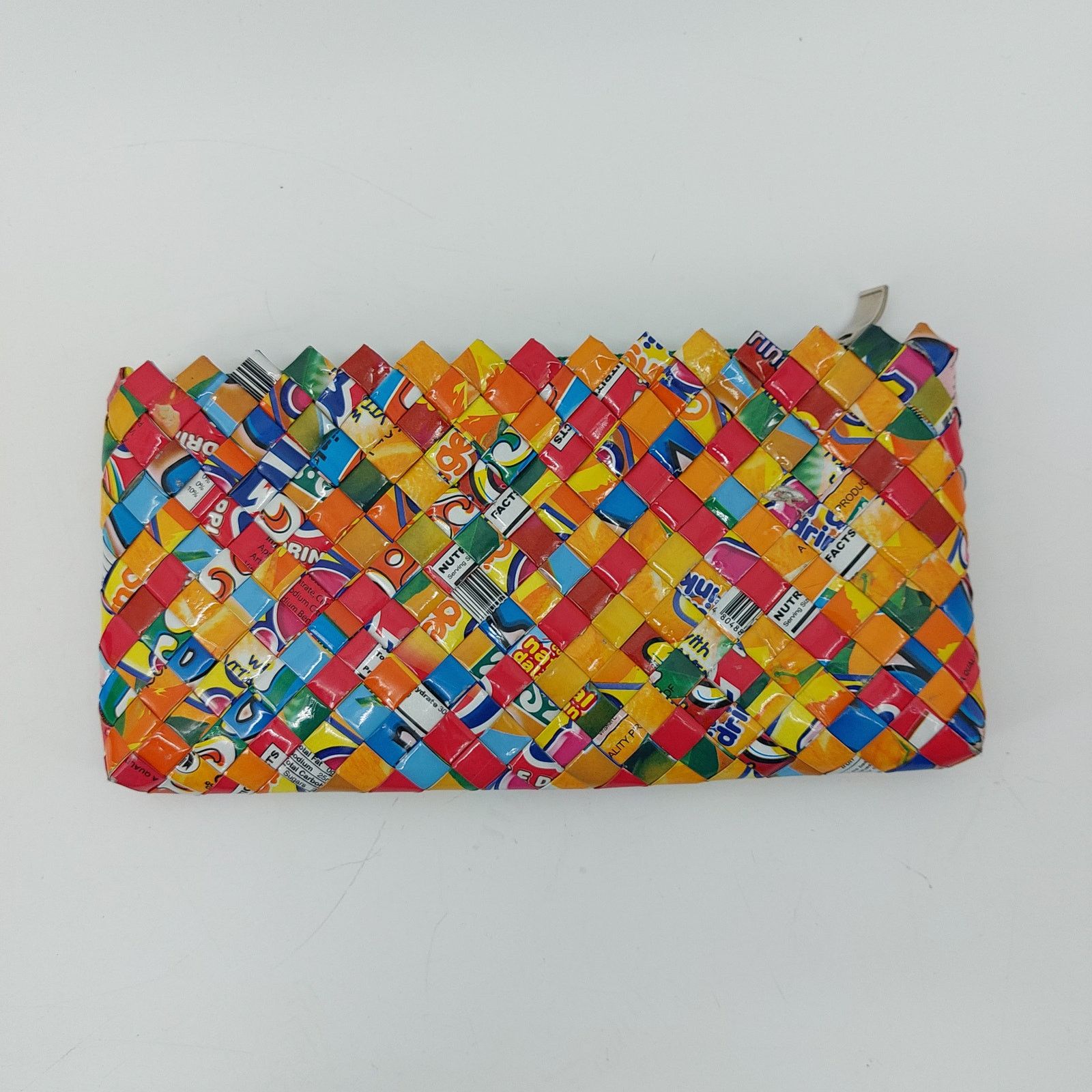 Handmade Handmade Recycled Woven Zip Purse Clutch Gum Candy Wrapper Size ONE SIZE - 2 Thumbnail