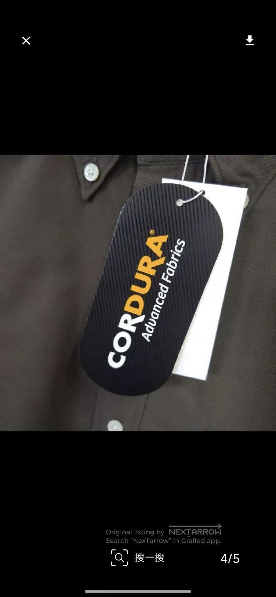 Nanamica Nanamica Classic Shirt in Brown Nylon Blend. Size US S / EU 44-46 / 1 - 3 Thumbnail