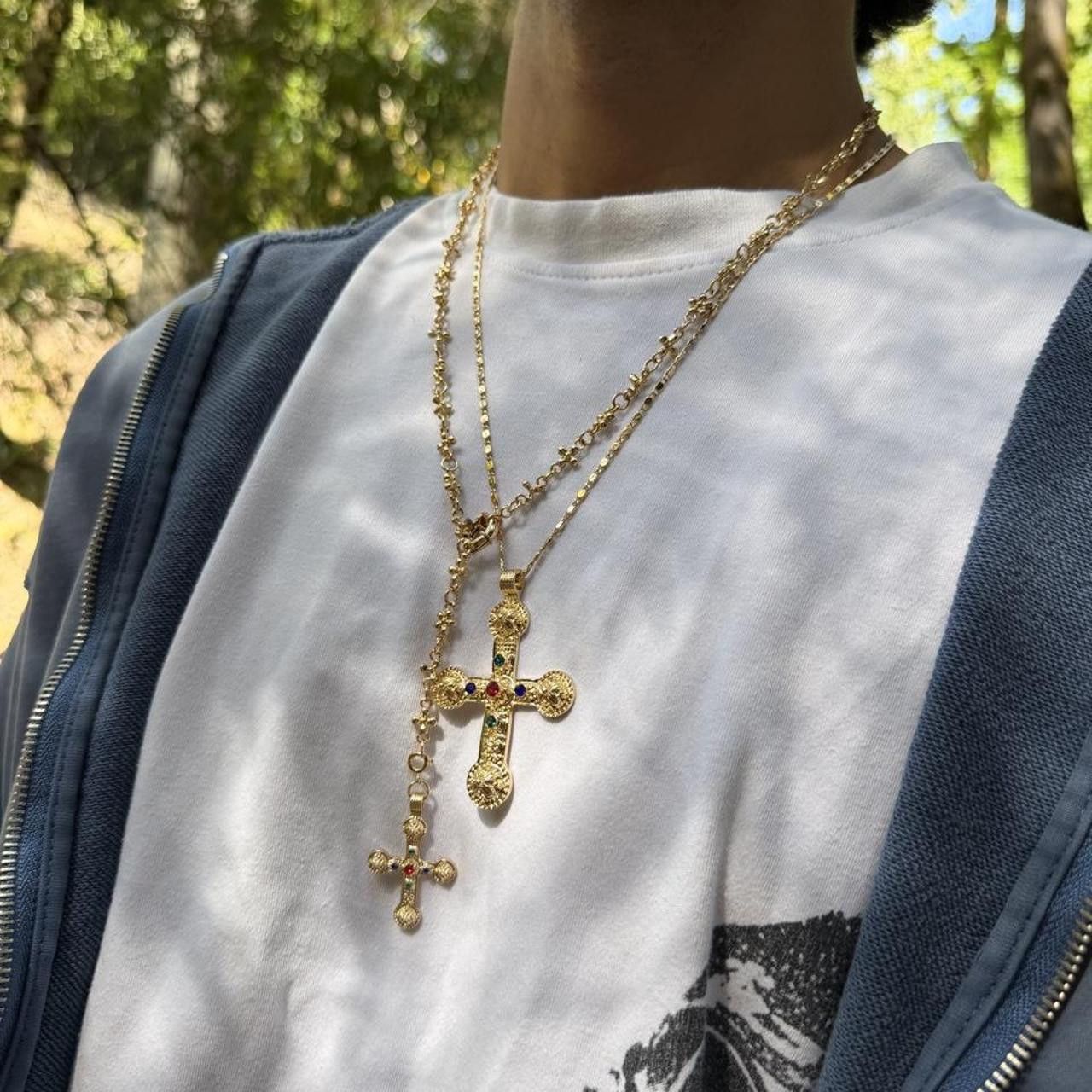 Other Bazo 1199 gods lonely kids pink diamond cross bracelet | Grailed
