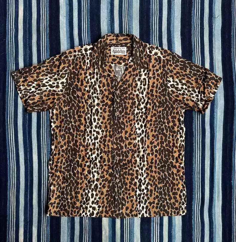 Wacko Maria WACKO MARIA LEOPARD OPEN COLLAR SHIRT leopard