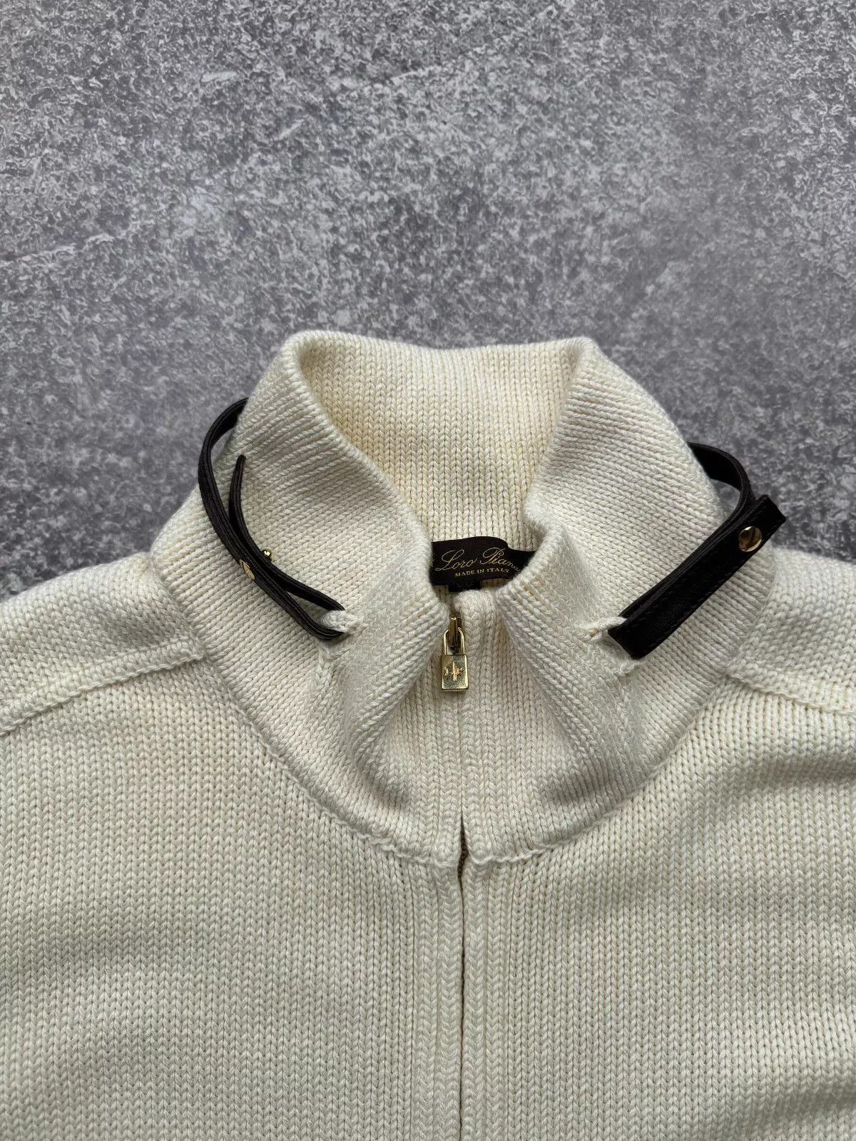 Loro Piana Loro Piana Knit Silk Sweater With Leather Inserts Size US M / EU 48-50 / 2 - 13 Thumbnail