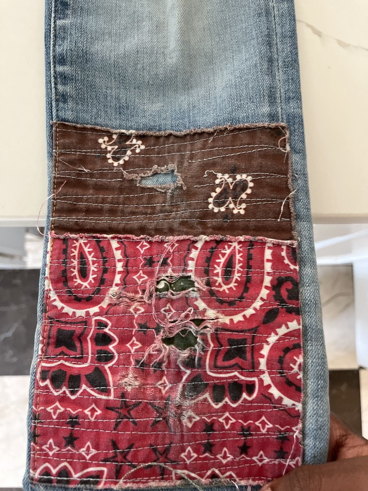 Amiri Amiri Bandana jeans Size 30 Size US 30 / EU 46 - 5 Thumbnail