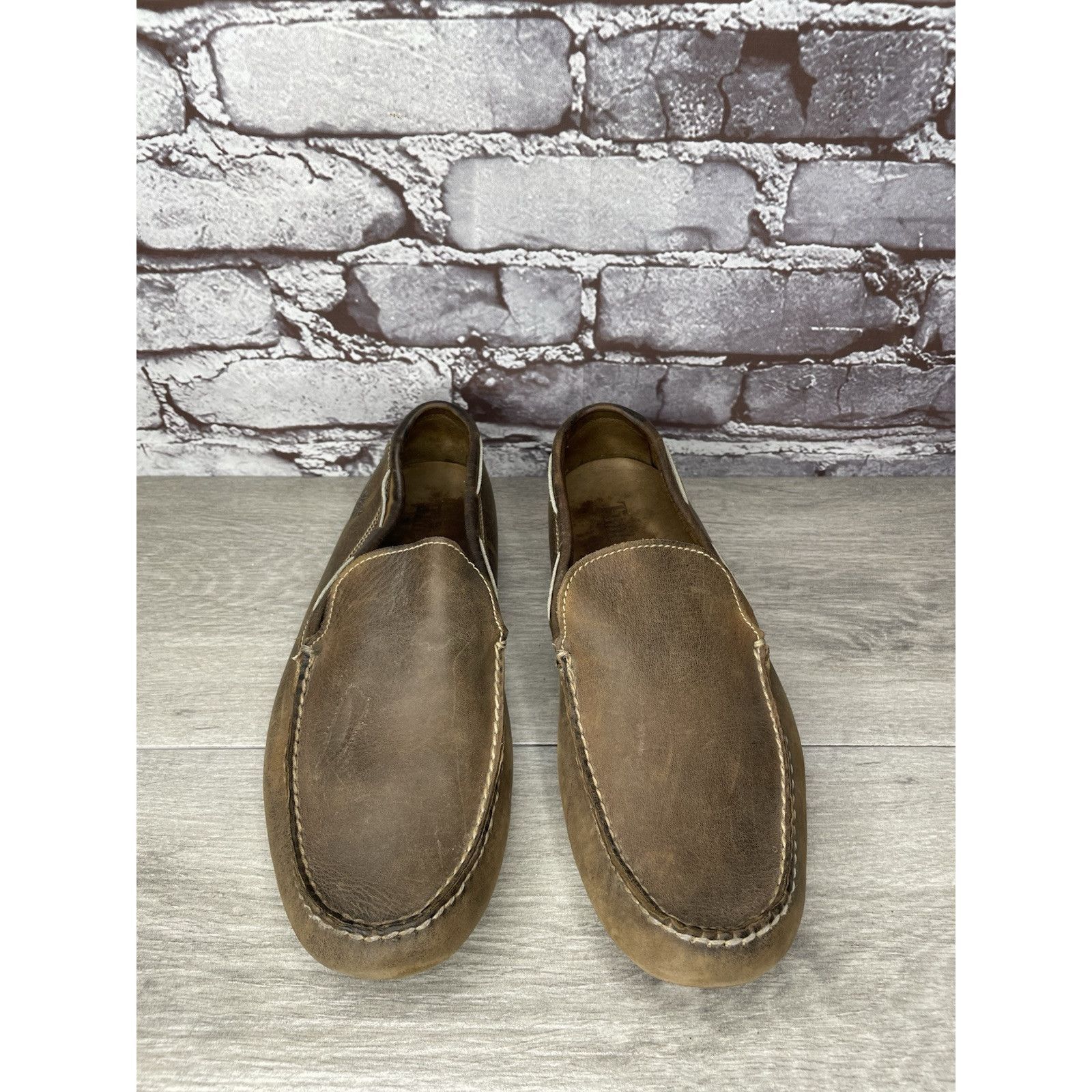 Timberland Timberland Brown Nubuck Leather Moc Slip On Loafers Driving Size US 8.5 / EU 41-42 - 13 Thumbnail