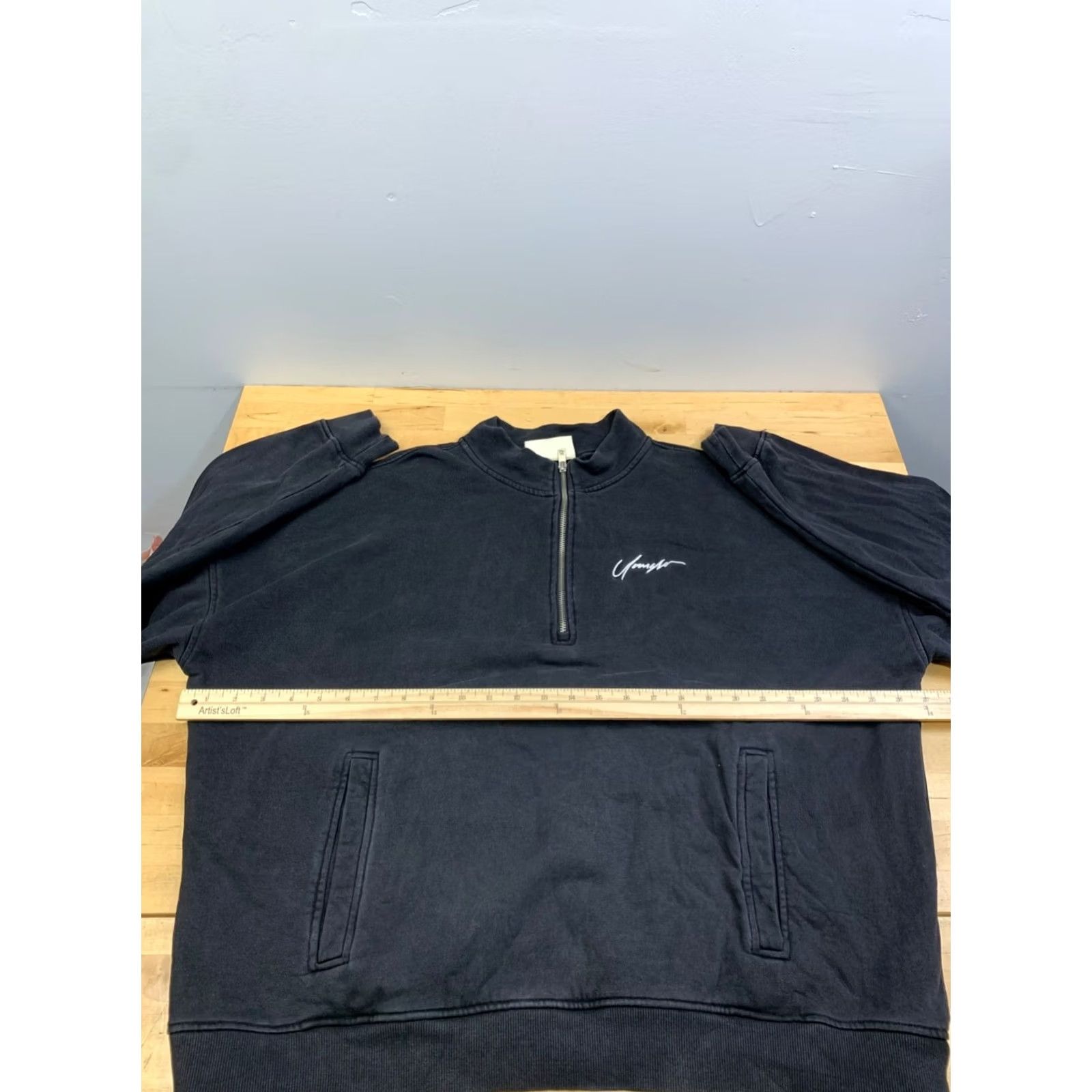 YoungLA YoungLA Sweatshirt Men M Black 1/4 Zip Pullover Gym Activewear 13290 Size US M / EU 48-50 / 2 - 5 Thumbnail