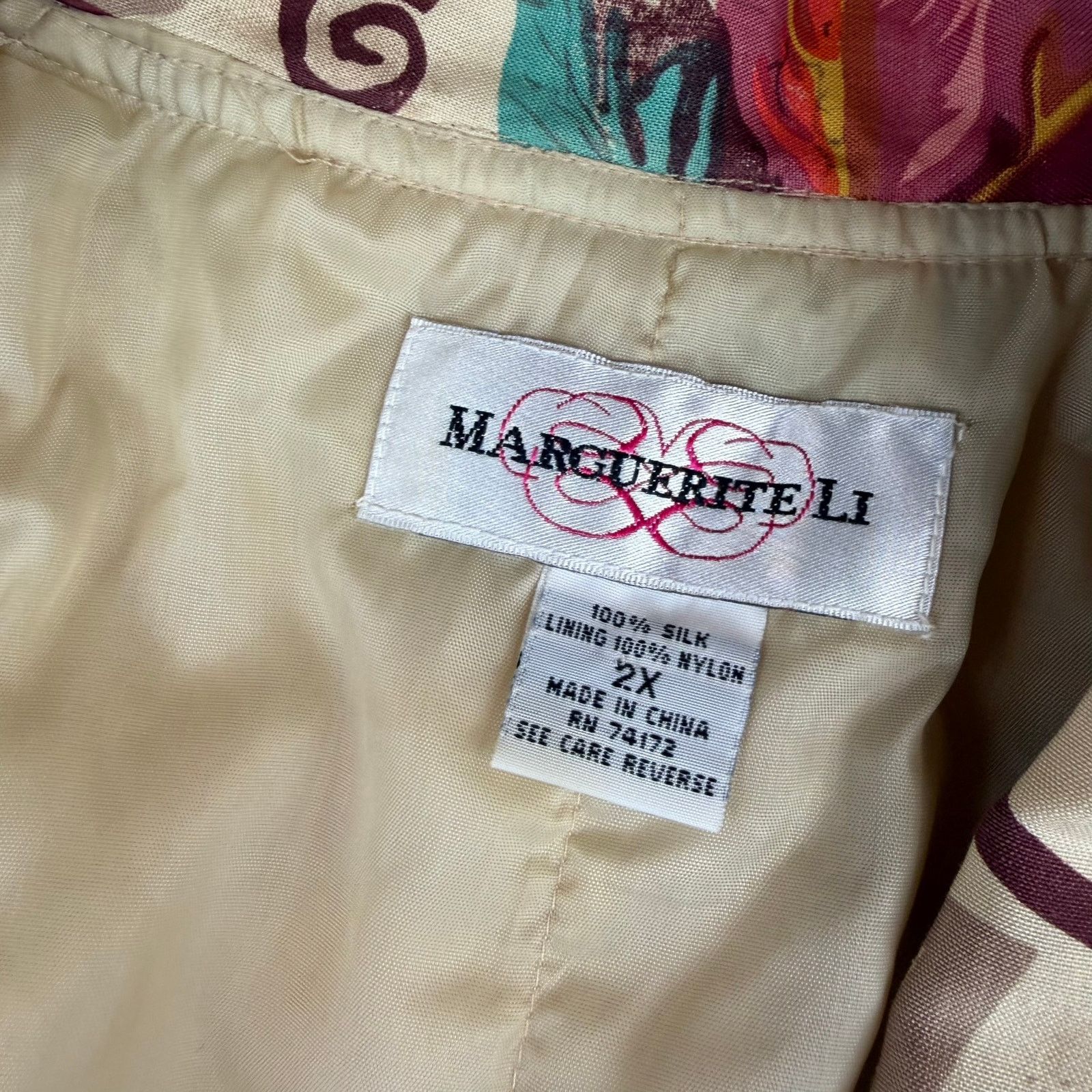 Other Marguerite Li Silk Blazer Jacket 2X Tropical Print Size XXL / US 16-18 / IT 52-54 - 3 Thumbnail