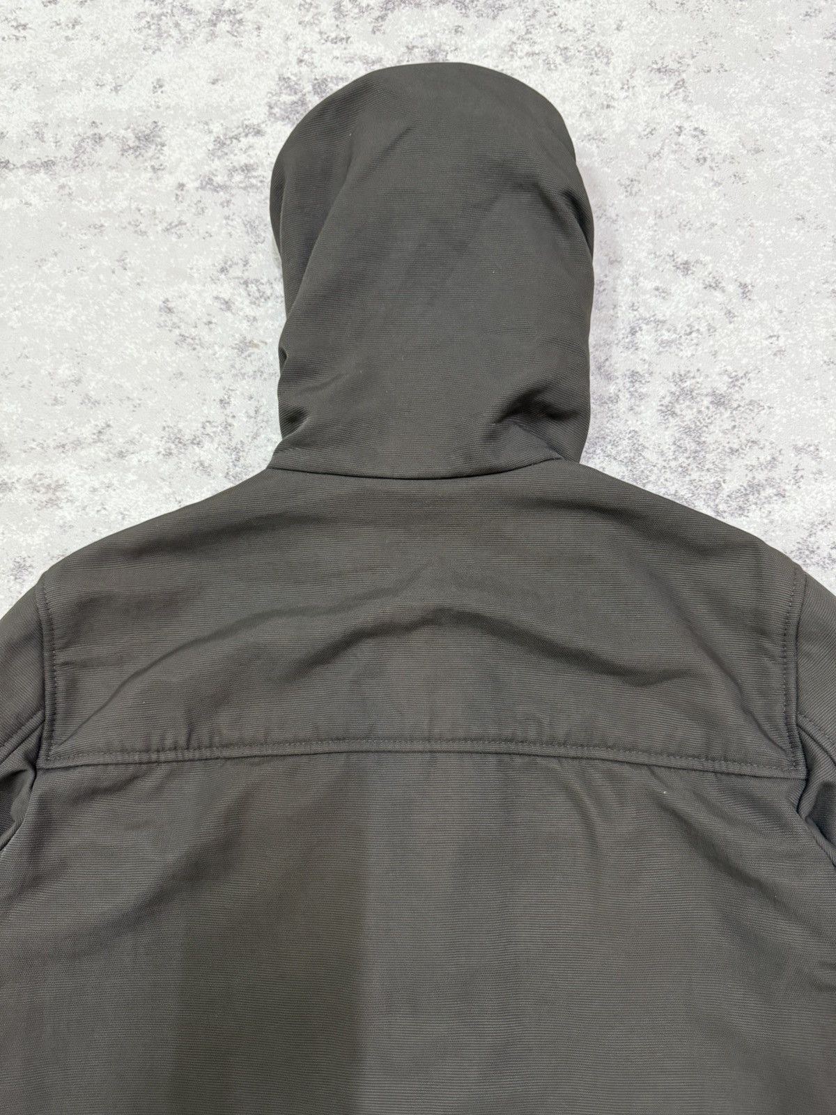 Jun Men Velvet Lined Parka Jacket Dark Green