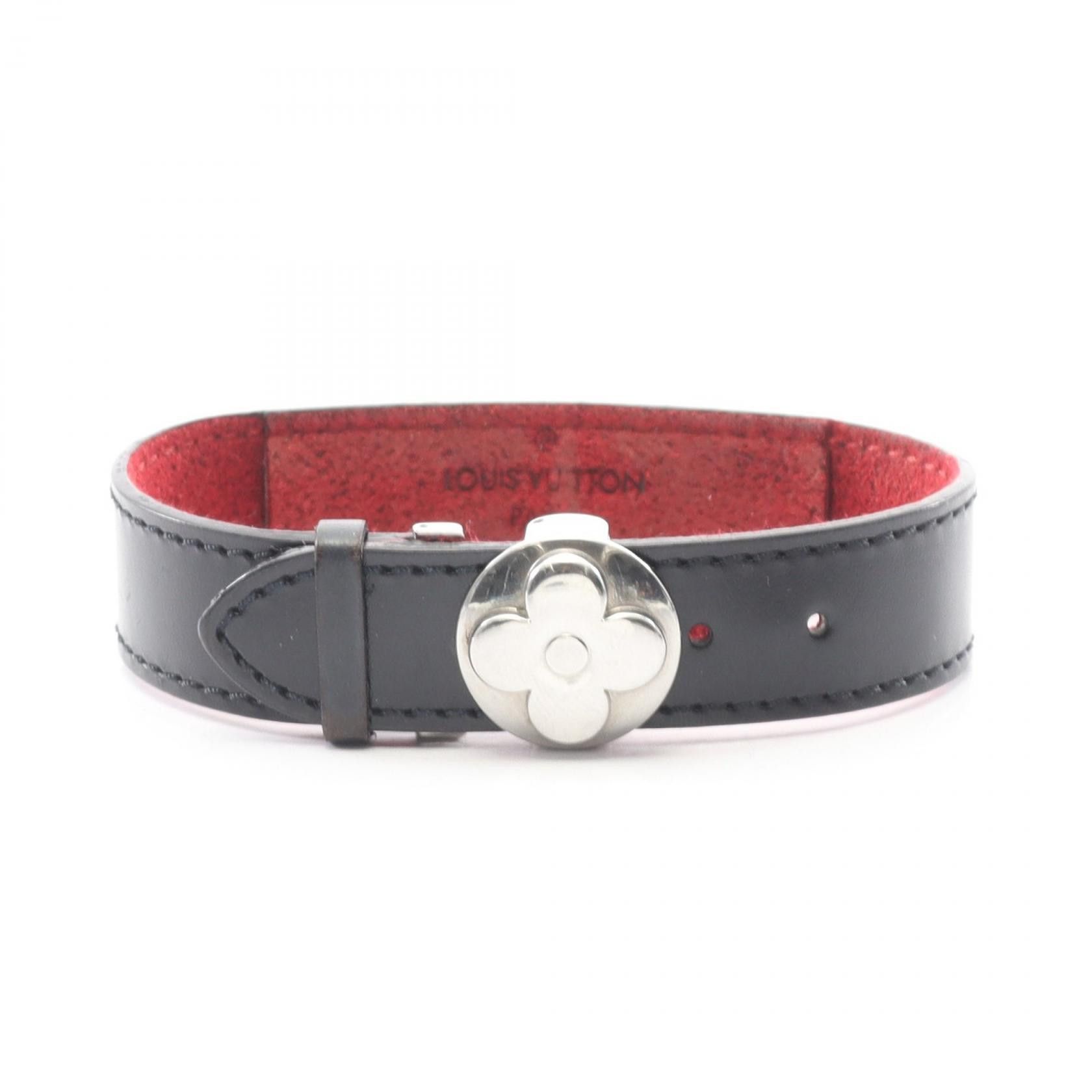 Louis Vuitton Louis Vuitton Louis Vuitton Brasle Voeux Goodluck Leather Stainless Steel Bracelet Leather Bracelet M64447 DUTY FREE for USA Size ONE SIZE - 1 Thumbnail