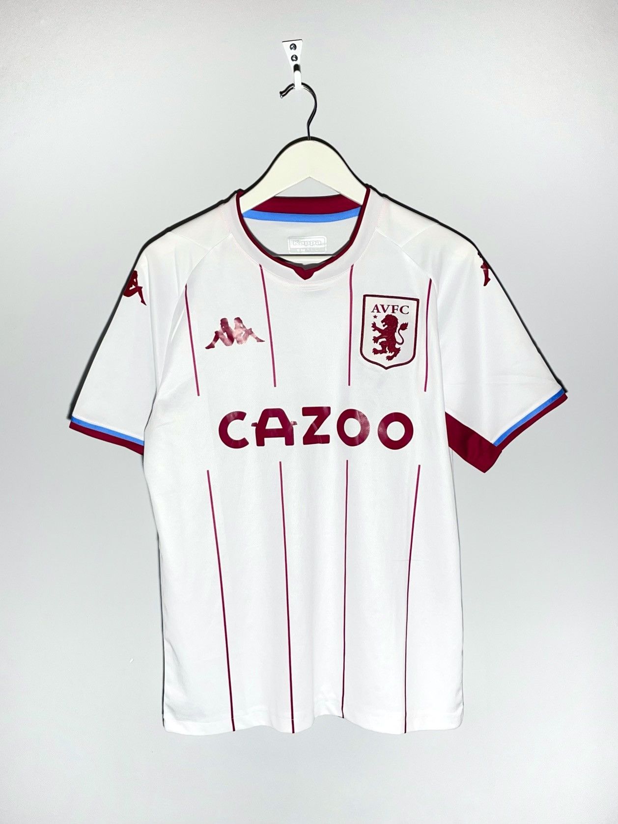 Pre-owned Kappa X Soccer Jersey Aston Villa Kappa 2021/22 Away Y2k Streetwear Football Shirt In White