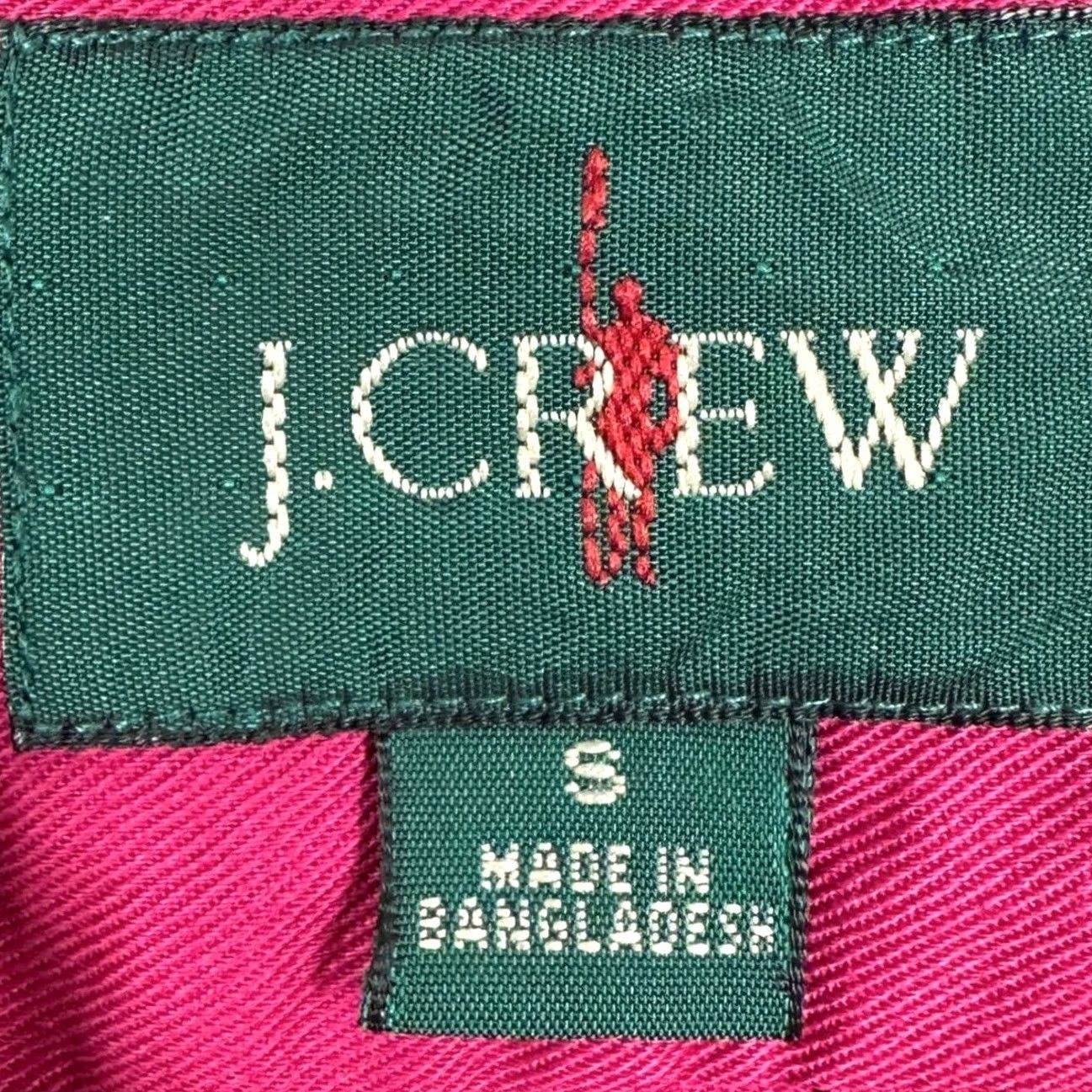 J.Crew J.CREW Shirt Men Small Hot Pink Oarsman Safari Button Up Flap Pocket Long Sleeve Size US S / EU 44-46 / 1 - 4 Thumbnail