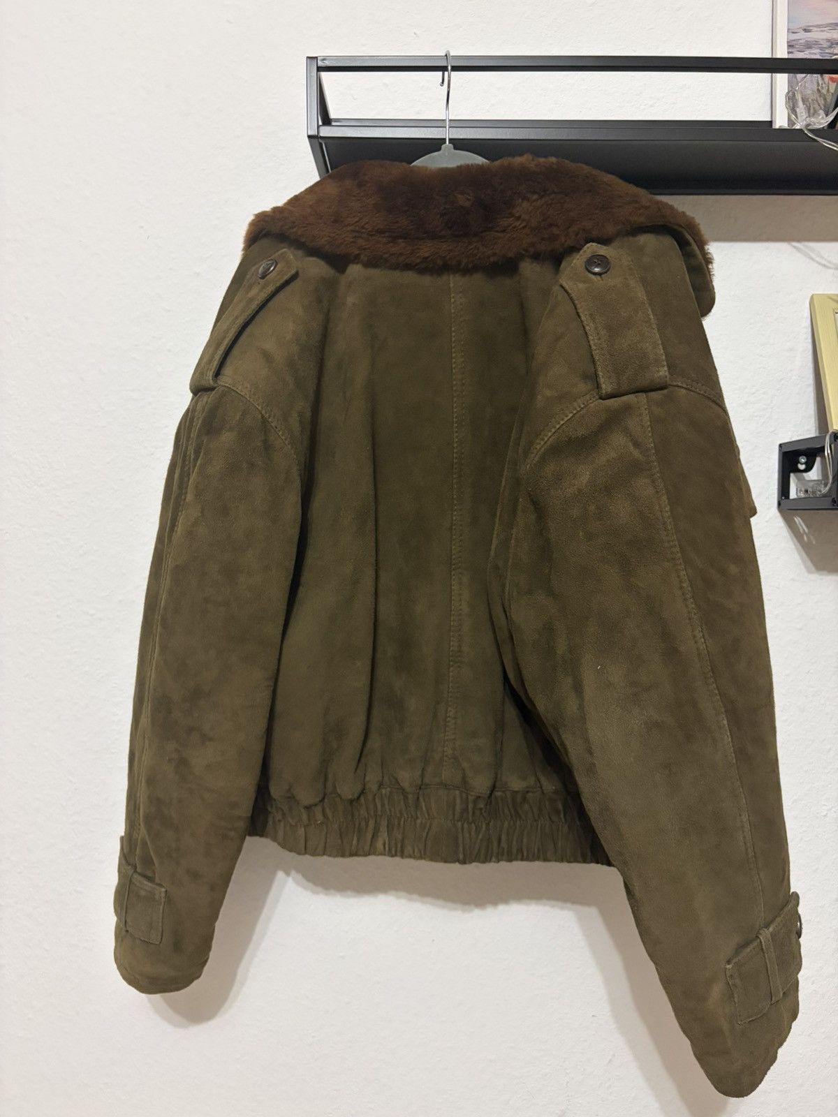 Other Vintage Leather Jacket Leonardo Rare Art Print Lining Size L / US 10 / IT 46 - 5 Thumbnail
