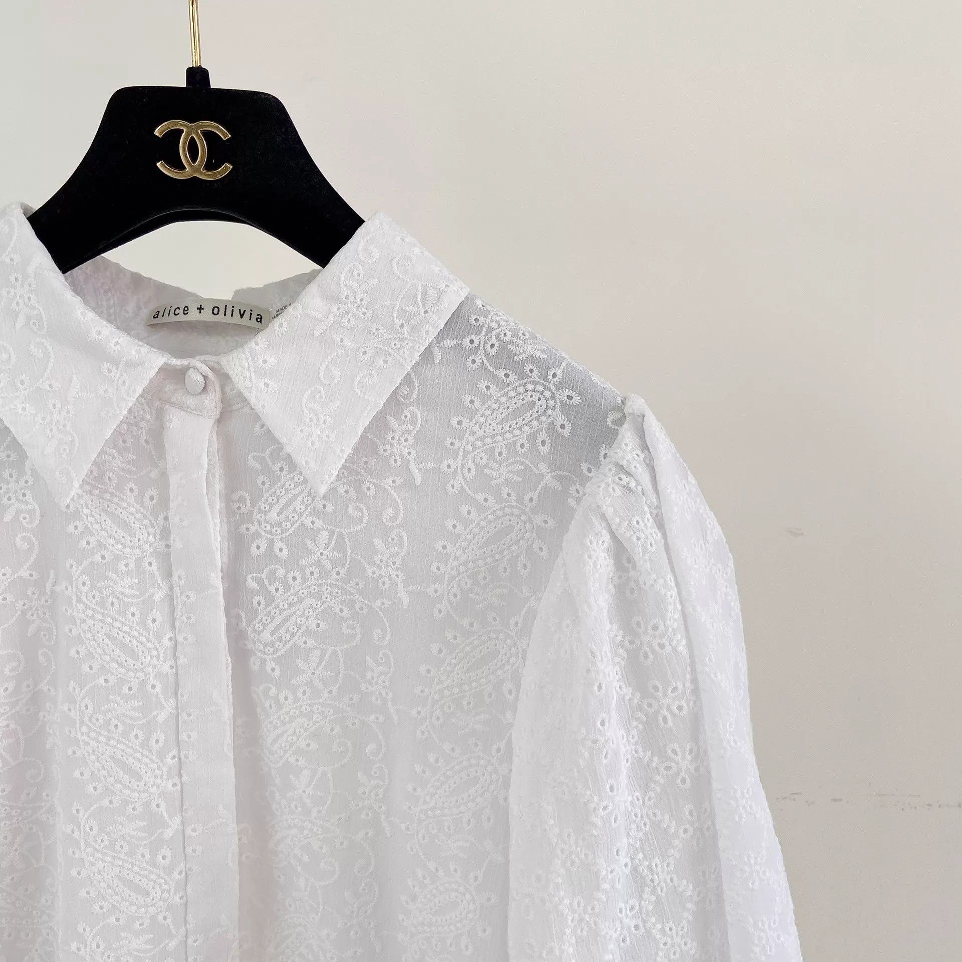Alice + Olivia Alice+Olivia white cutout embroidery dress women's US 10 Size L / US 10 / IT 46 - 3 Thumbnail