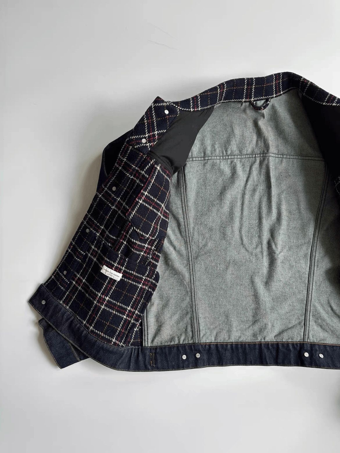 Dries Van Noten Dries Van Noten Plaid Joint Denim Jacket Size US M / EU 48-50 / 2 - 3 Thumbnail