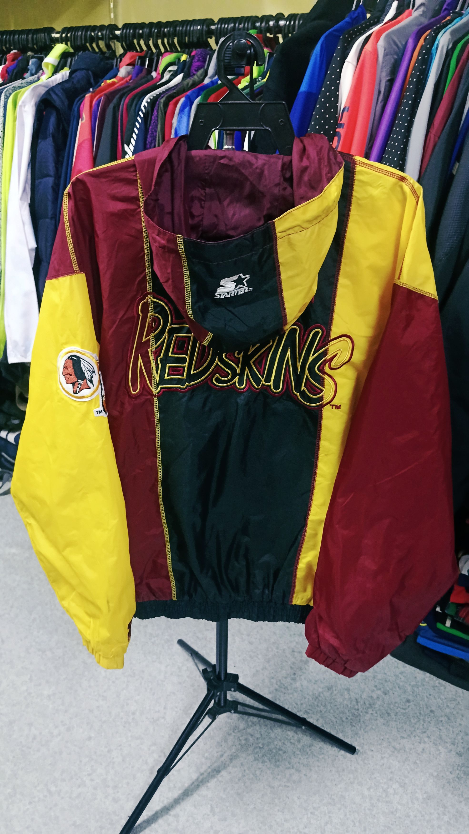 NFL × Starter Vtg Starter NFL Washington Redskins Halfzipper Windbreaker Size US L / EU 52-54 / 3 - 4 Thumbnail
