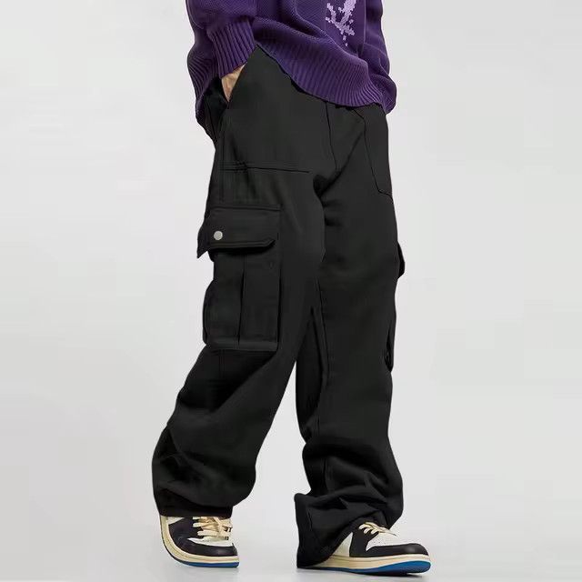 Japanese Brand Straight Leg Cargo Pants Loose Casual Outdoor Size US 33 - 7 Thumbnail