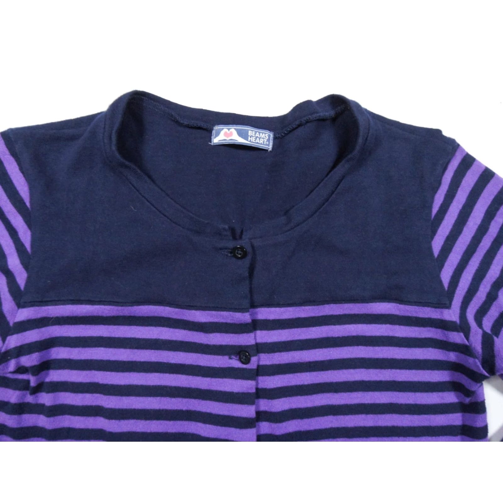 Vintage VINTAGE Beams Womens Cardigan Sweater Casual Light Purple Knitted 90s Ladies Small Size S / US 4 / IT 40 - 2 Thumbnail