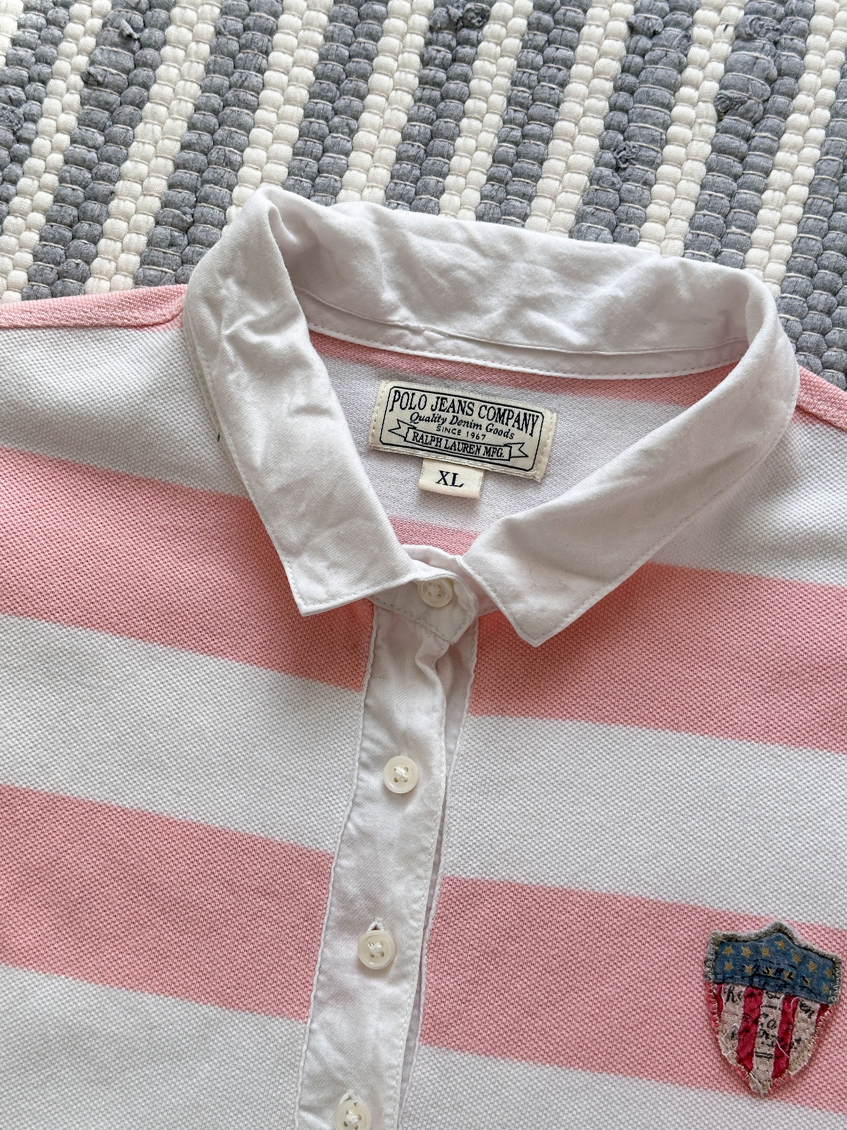Polo Ralph Lauren Polo Jeans Ralph Lauren Striped Polo Shirt Size L / US 10 / IT 46 - 3 Thumbnail