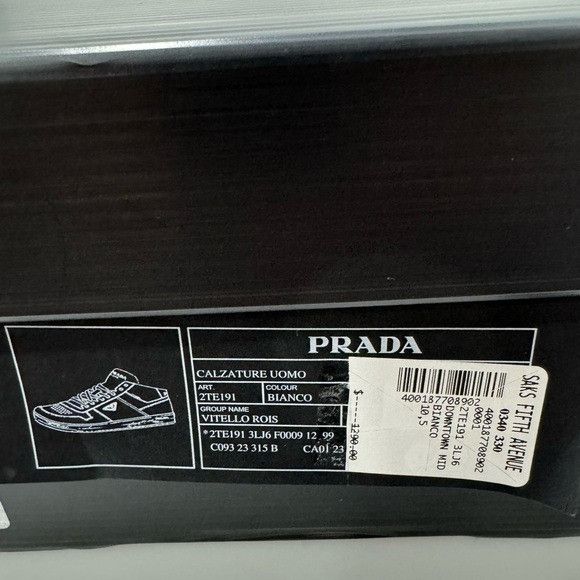 Prada Prada Downtown Mid-Top Sneakers White Men’s UK 10.5/US 11.5 Size US 11.5 / EU 44-45 - 6 Thumbnail