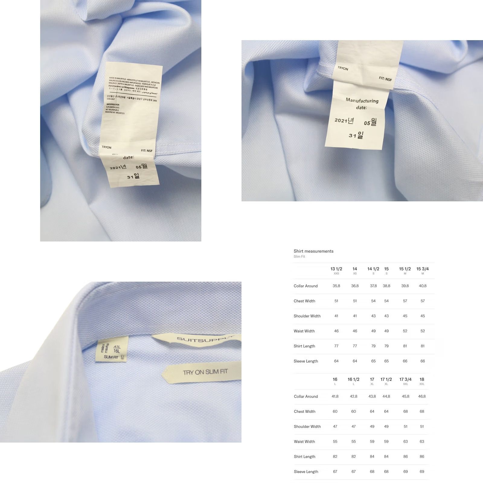 Suitsupply Suitsupply Slim Fit Formal Shirt Men 41L / 16L Button Up Dress Shirt Blue Patterned Christmas? (Note: Do not add new info) Size 42R - 8 Thumbnail