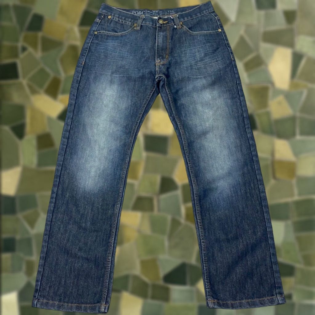 PD&C PD & C Jeans Mens 32x30 Blue Faded Straight Leg Size US 32 / EU 48 - 1 Thumbnail