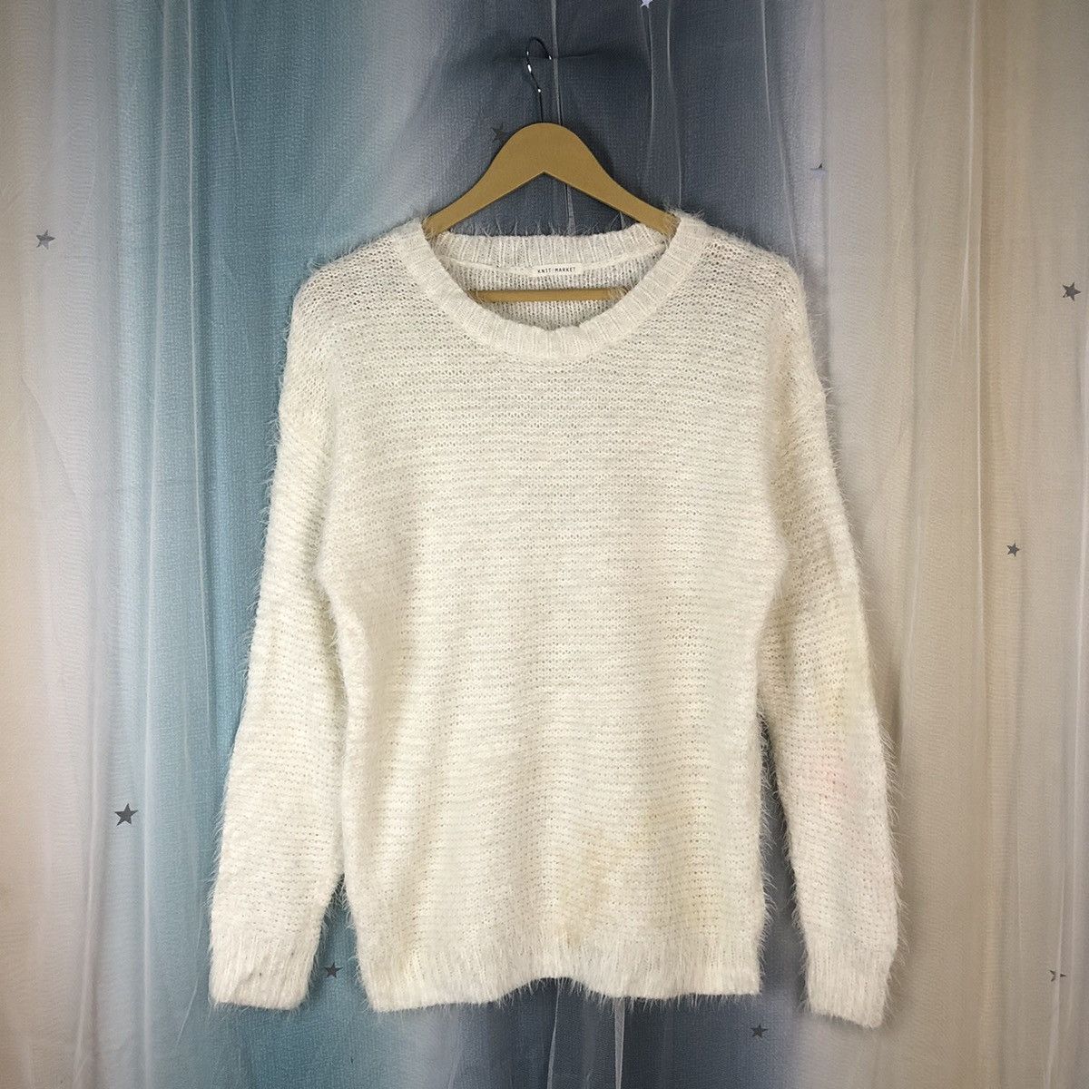 Homespun Knitwear × Japanese Brand Vintage Shag Shaggy Fur Mohair Knit Market White #896 Size M / US 6-8 / IT 42-44 - 1 Thumbnail
