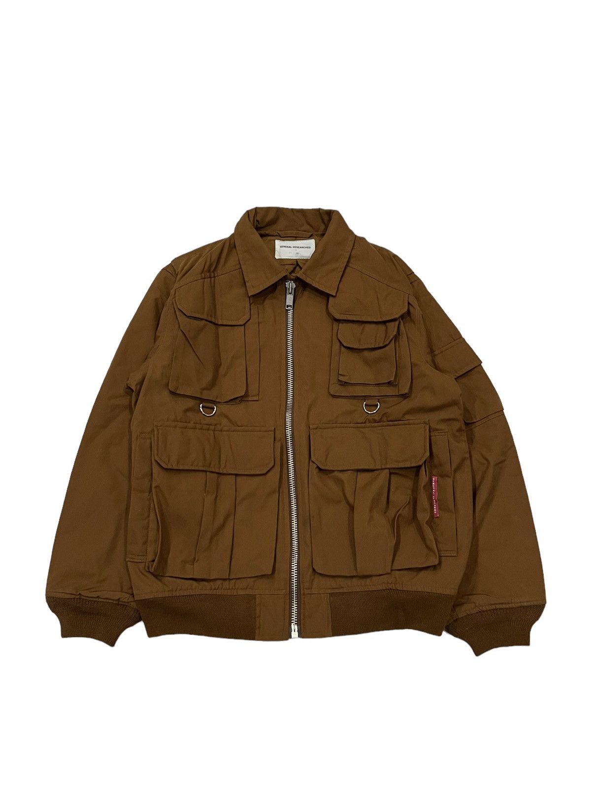 image of General Research Sample Multi-Pocket Cargo Jacket in Brown, Men's (Size Medium)
