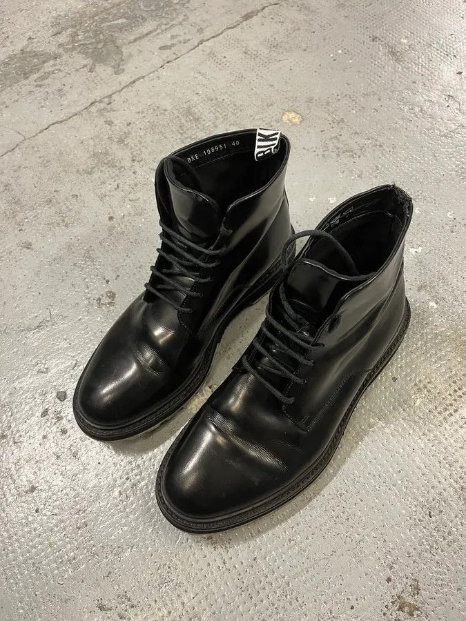 Dirk Bikkembergs 2000s Dirk Bikkembergs Black Leather Class Boots Size US 7 / EU 40 - 5 Thumbnail