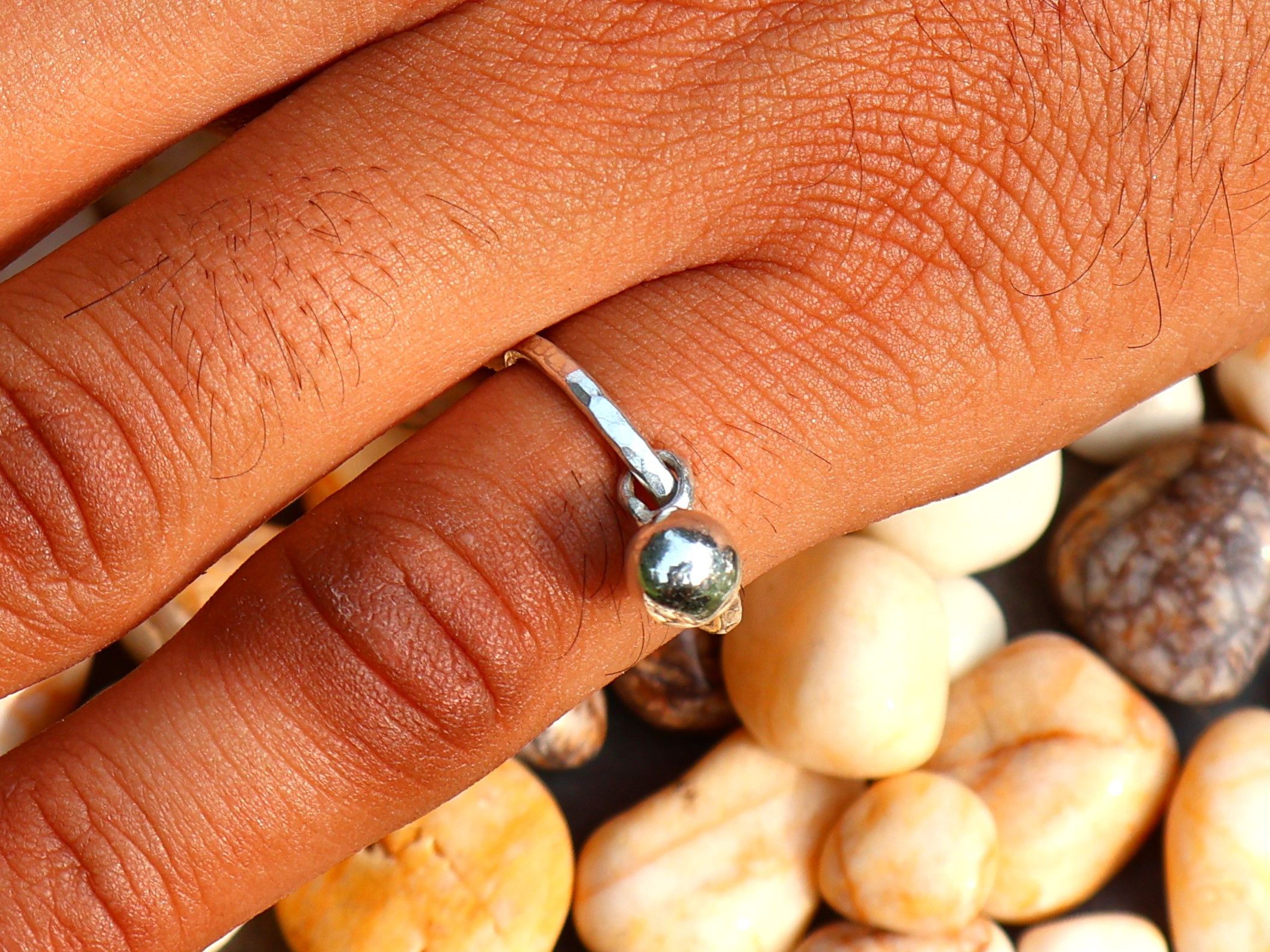 Handmade Ball Ring, 925 Sterling Silver Jewelry, Handmade Women Ring Size ONE SIZE - 8 Thumbnail