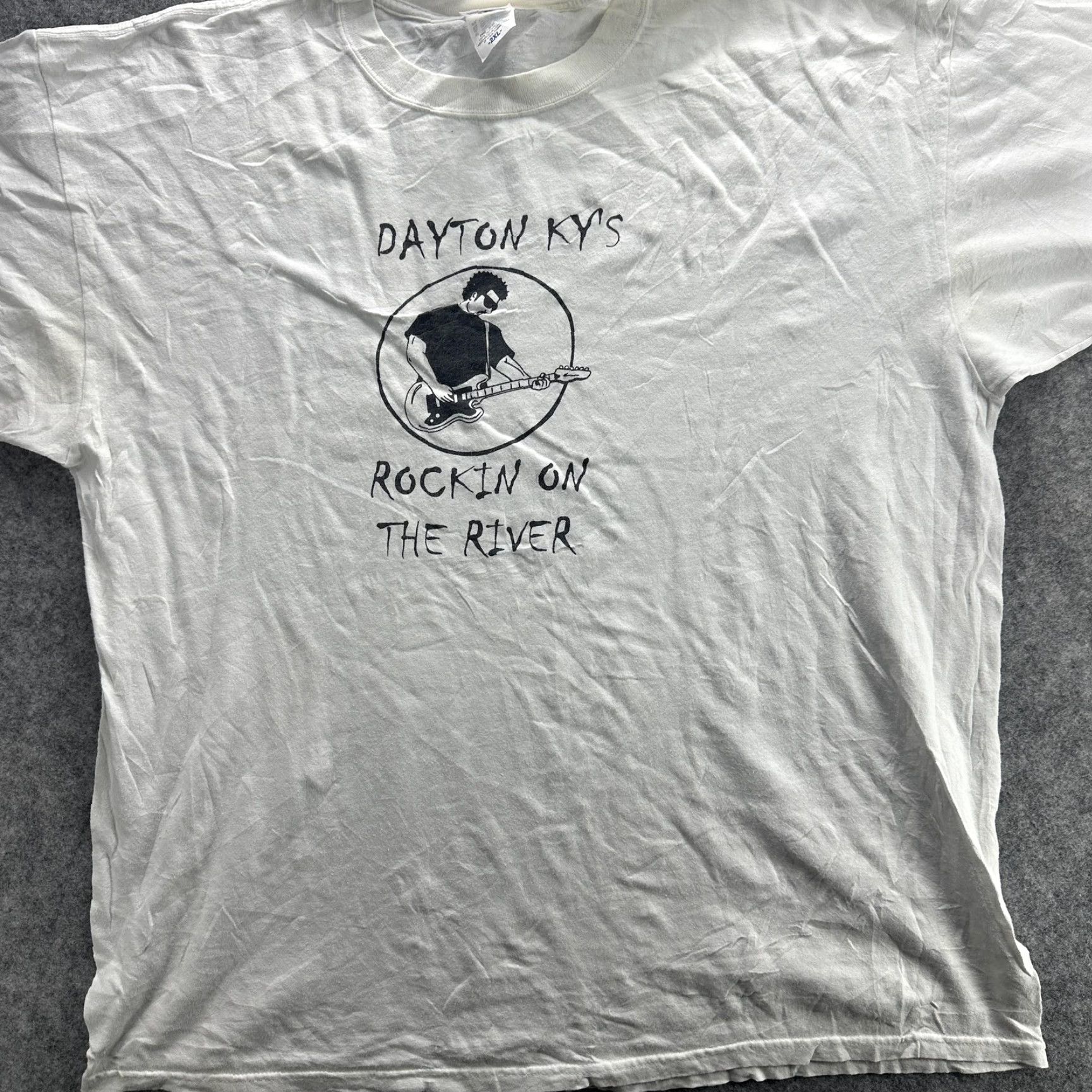 Anvil VINTAGE Rockin On The River Shirt Mens 2XL Dayton KY Concert Band Tee 2004 White Size US XXL / EU 58 / 5 - 3 Thumbnail