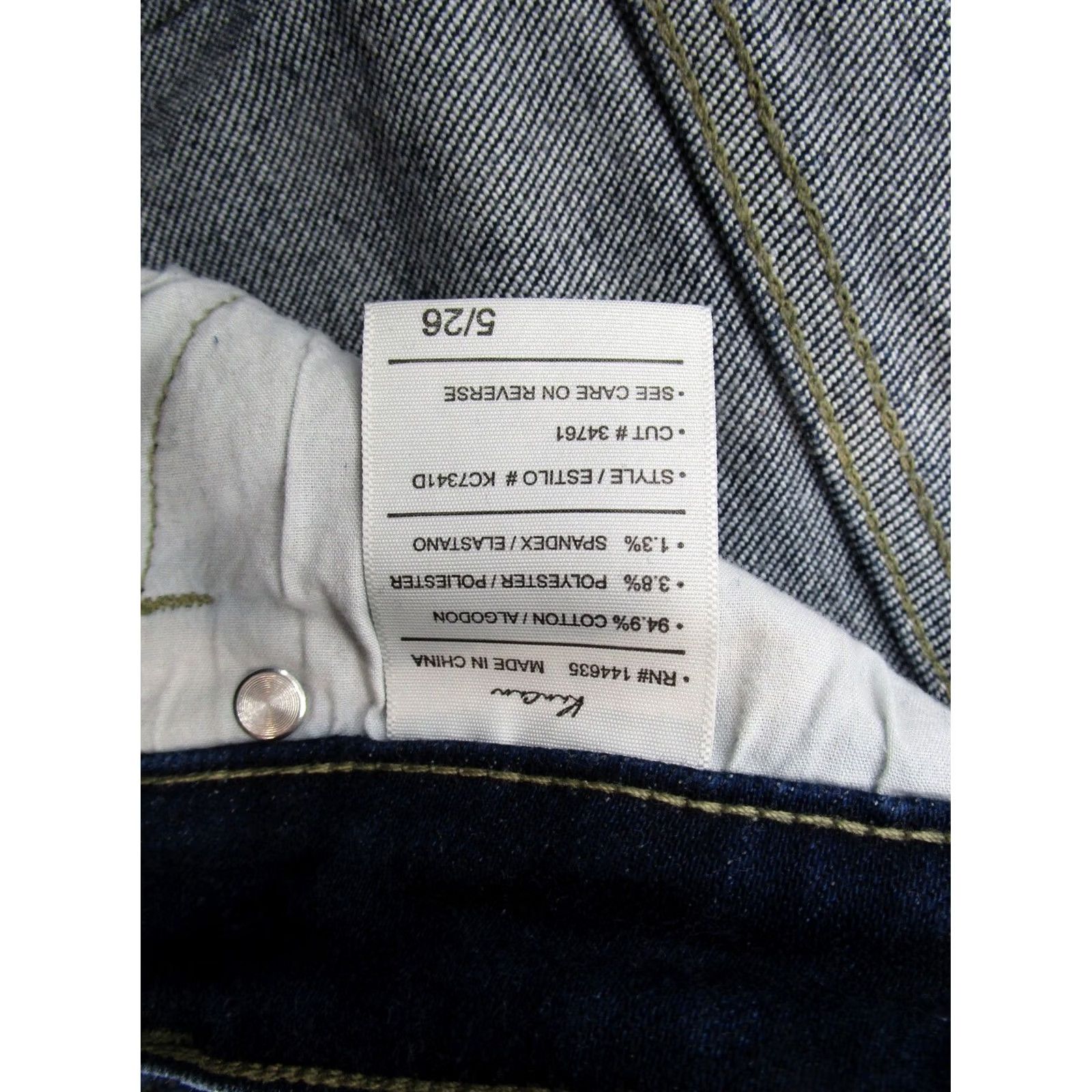 Vintage Kancan Dark Wash Stretch Ankle Skinny Jeans Women's 26 Distressed Size 5/26 Blue Size 26" / US 2 / IT 38 - 5 Thumbnail