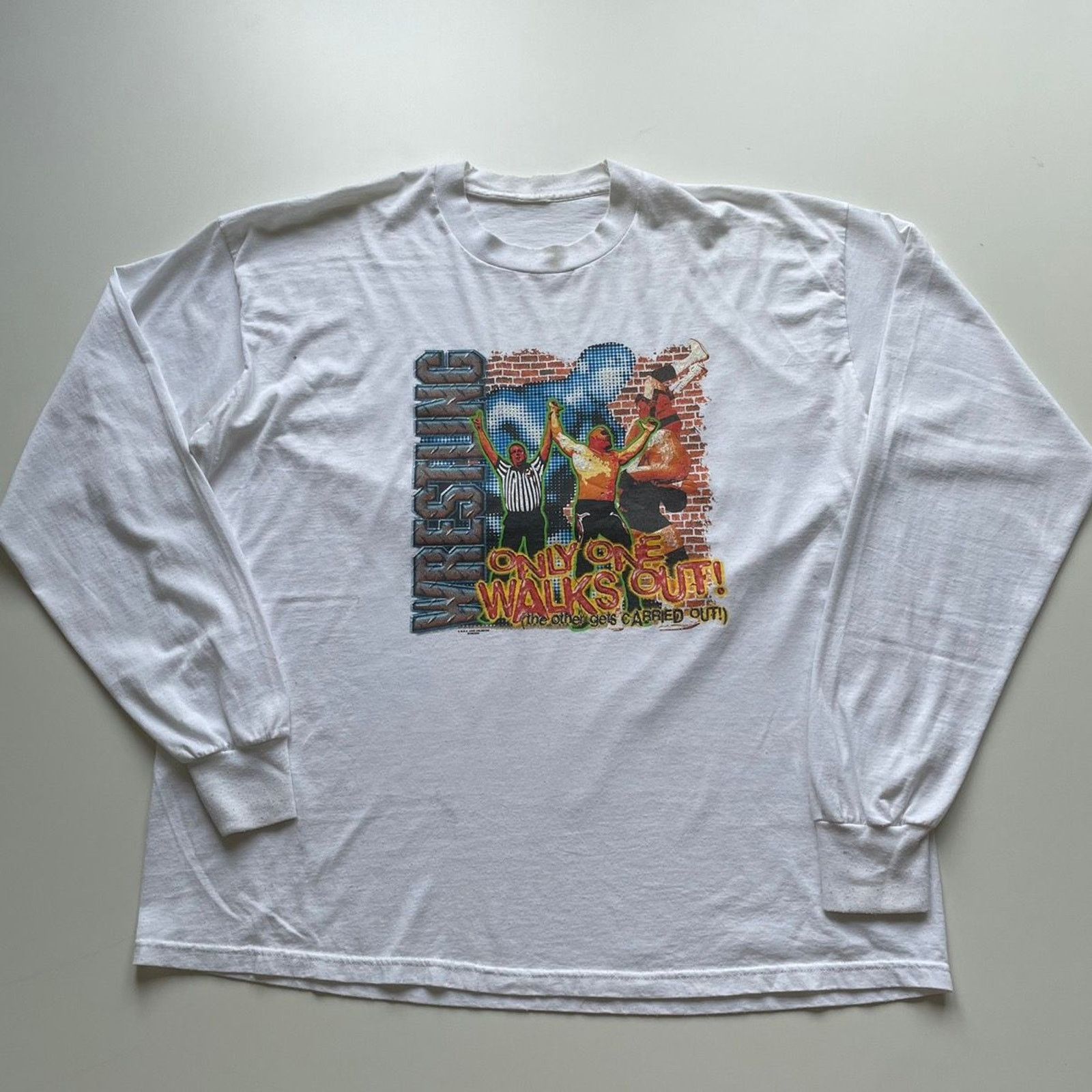 Vintage Vintage 90s WWE WWF Wrestling Long Sleeve Shirt 2XL Rare Size US XXL / EU 58 / 5 - 1 Thumbnail