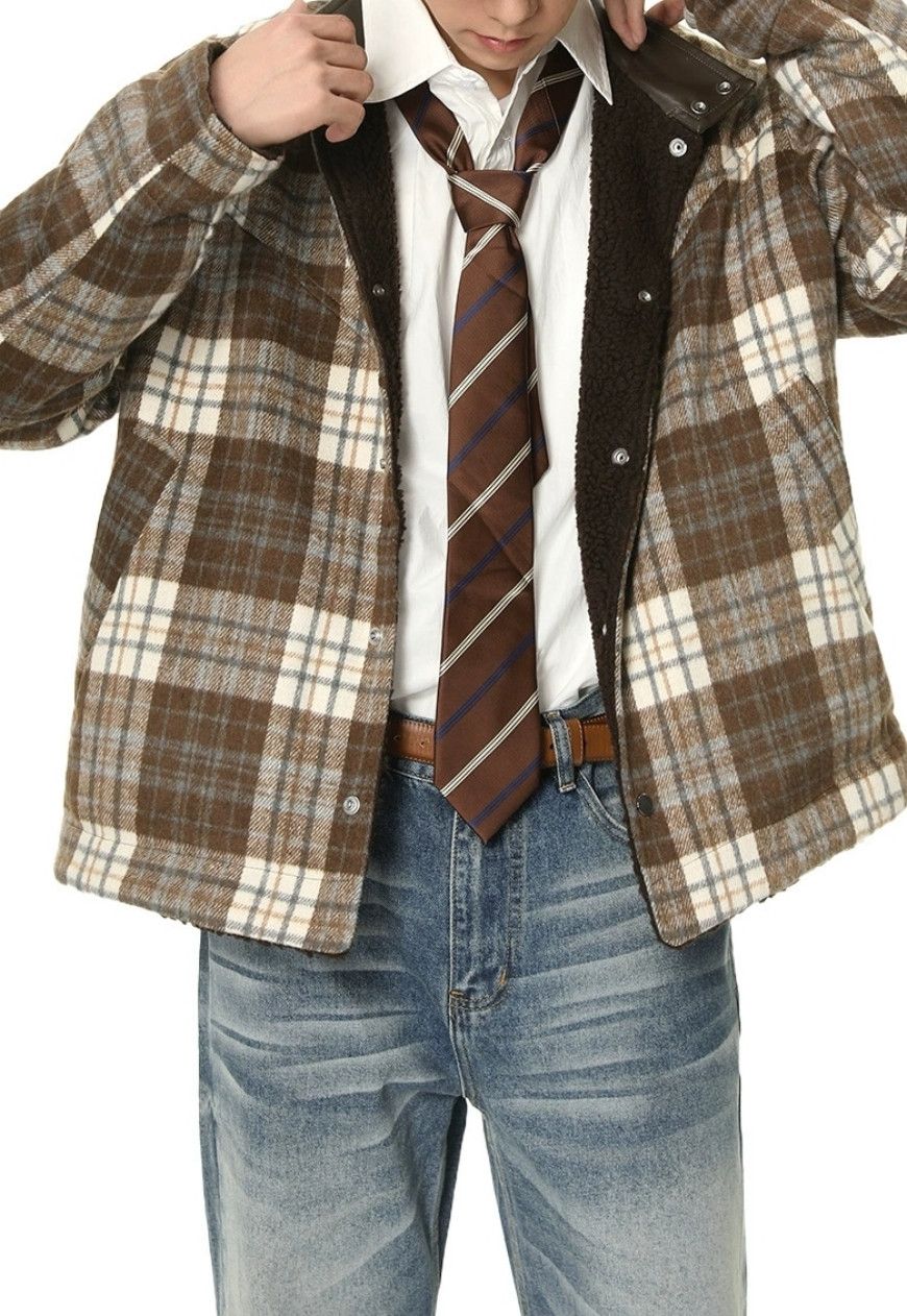 Other Men’s plaid faux lamb wool coat Size US M / EU 48-50 / 2 - 2 Thumbnail